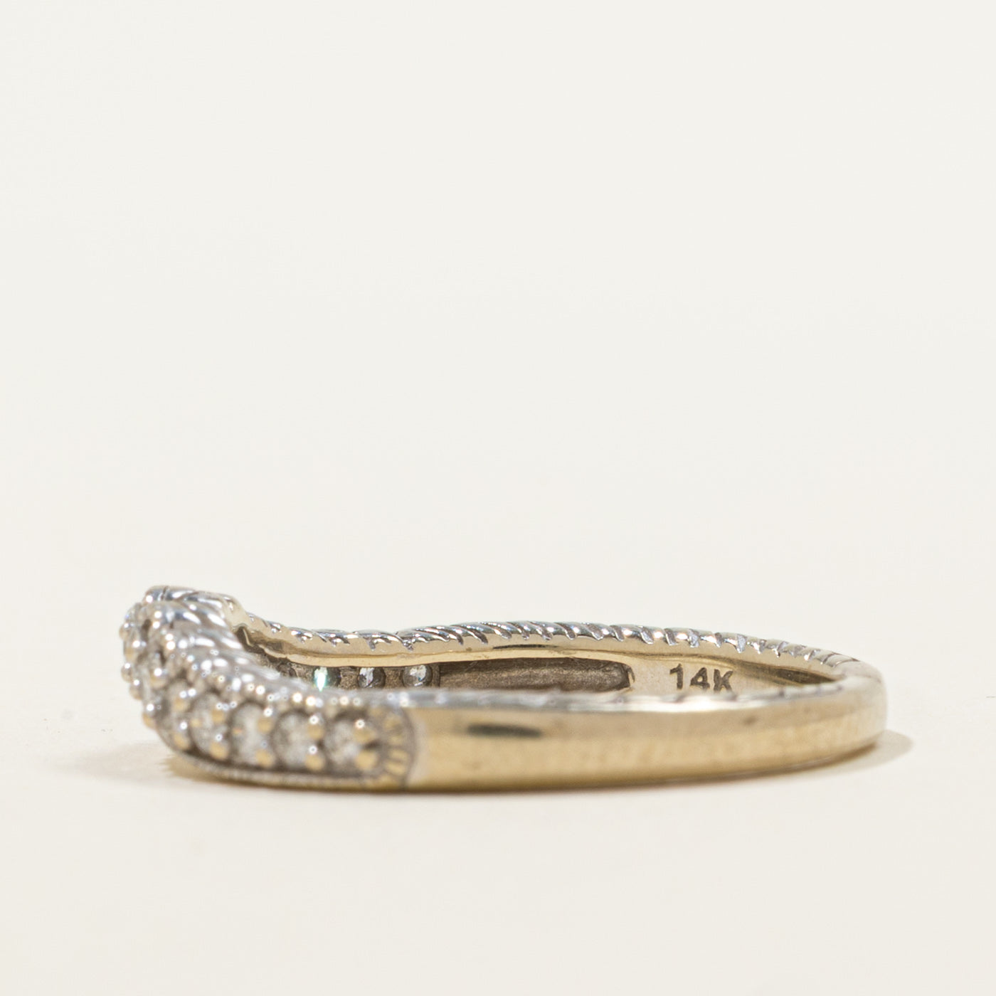 Bague contour en diamant | 0,23 ct | Taille 5,75 |
