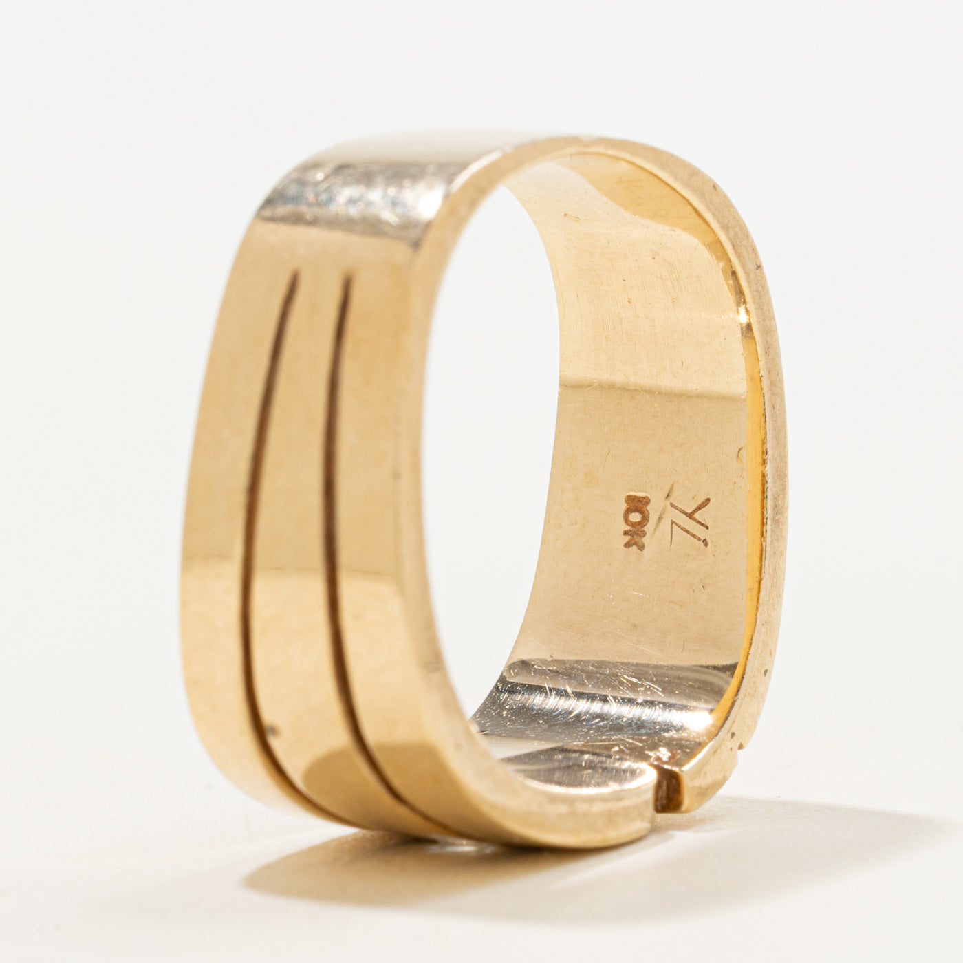 Bague initiale en diamant « K » | 0,06 ct | Taille 10 | 