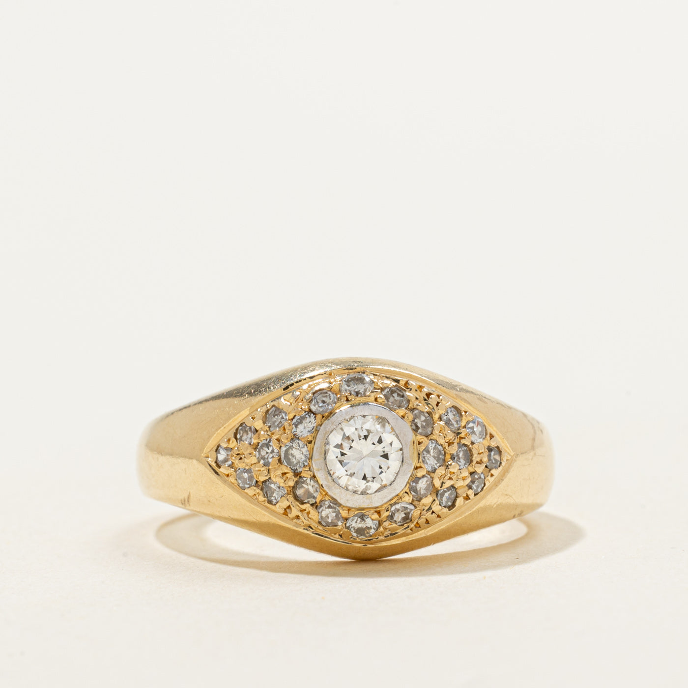 Bezel Set Diamond Dome Ring | 0.52ctw | SZ 6.75 |