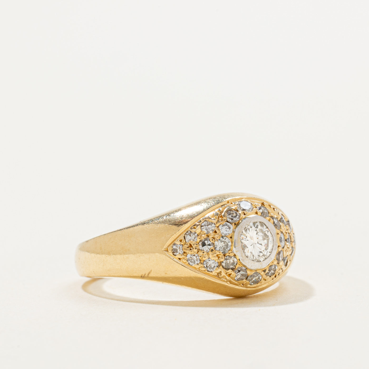 Bezel Set Diamond Dome Ring | 0.52ctw | SZ 6.75 |