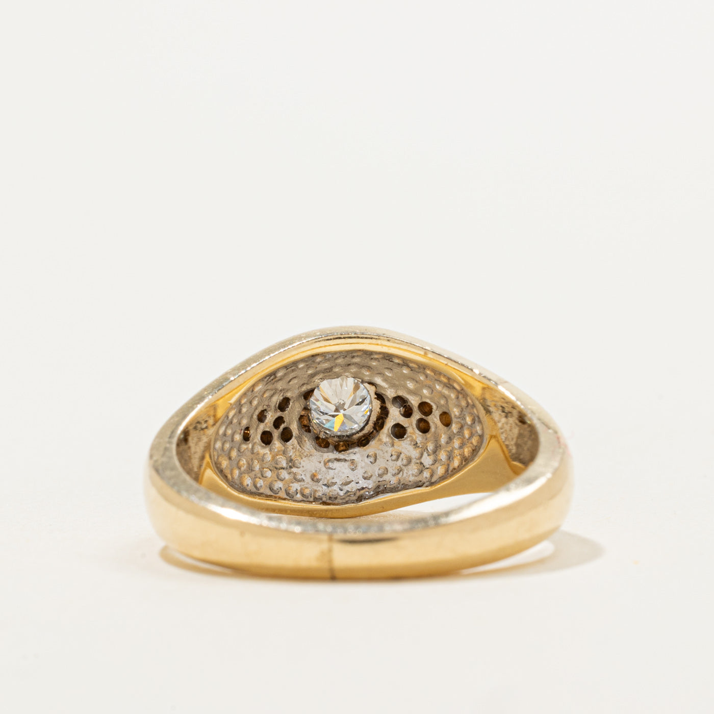 Bague en forme de dôme sertie de diamants | 0,52 ct | Taille 6,75 | 
