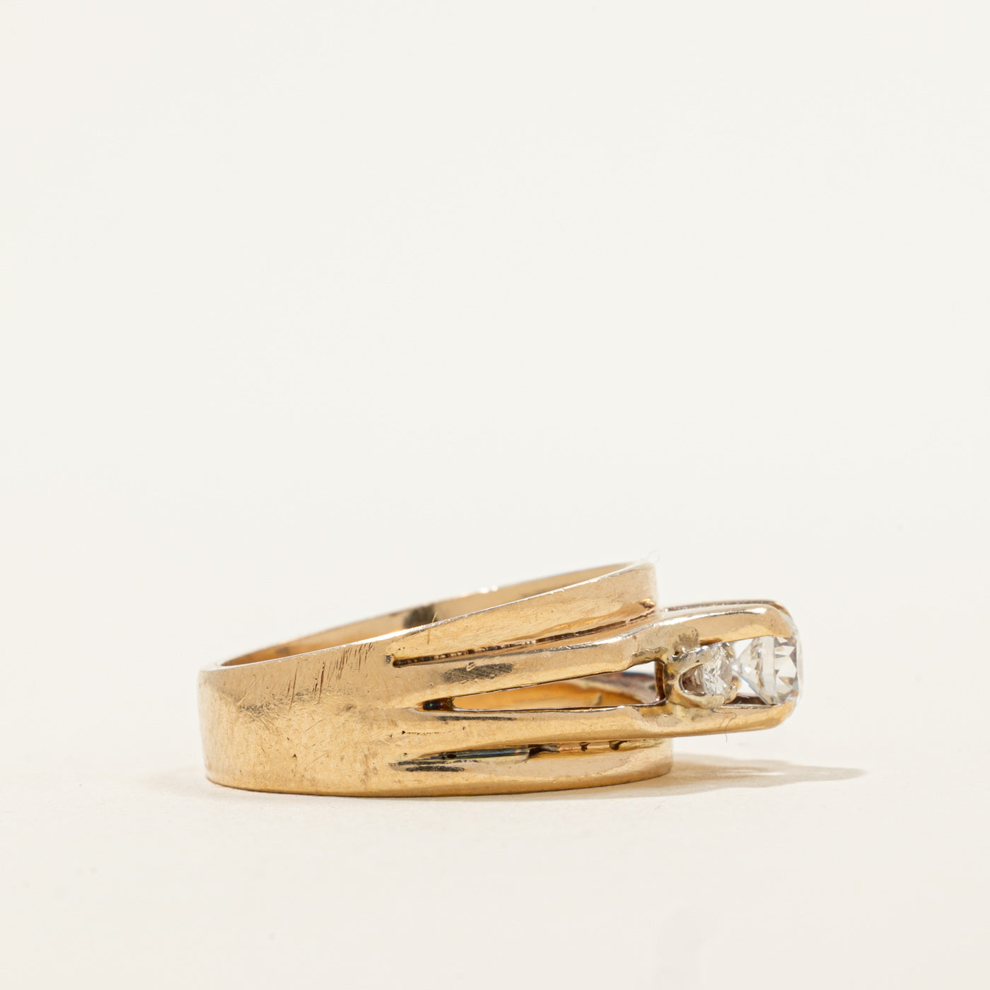 Bague de fiançailles en diamant | 0,44 ct | Taille 6,5 | 