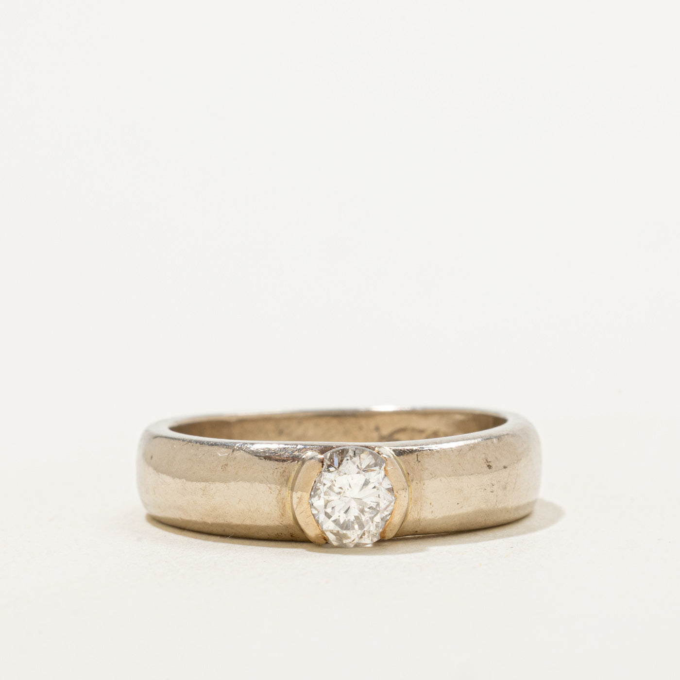 Semi Bezel Set Solitaire Diamond Ring | 0.50ct | SZ 7.75 |