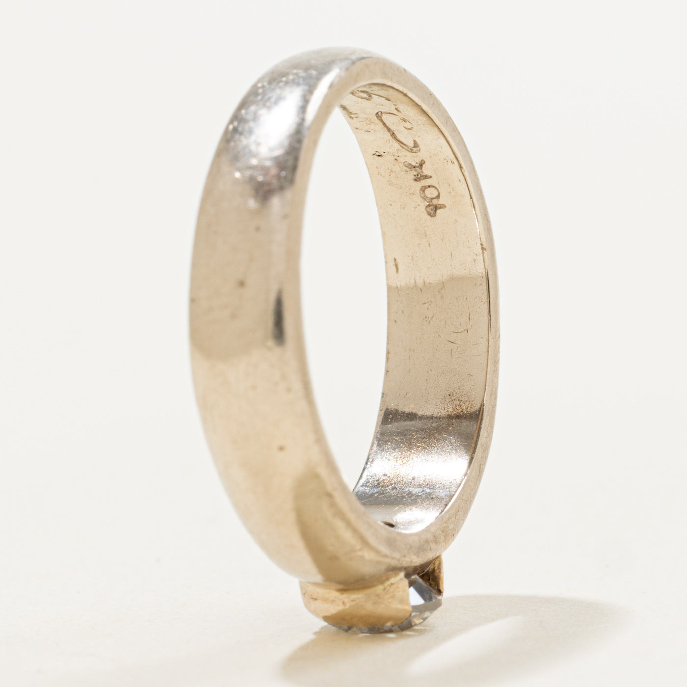 Bague solitaire diamant serti semi-clos | 0,50 ct | Taille 7,75 | 