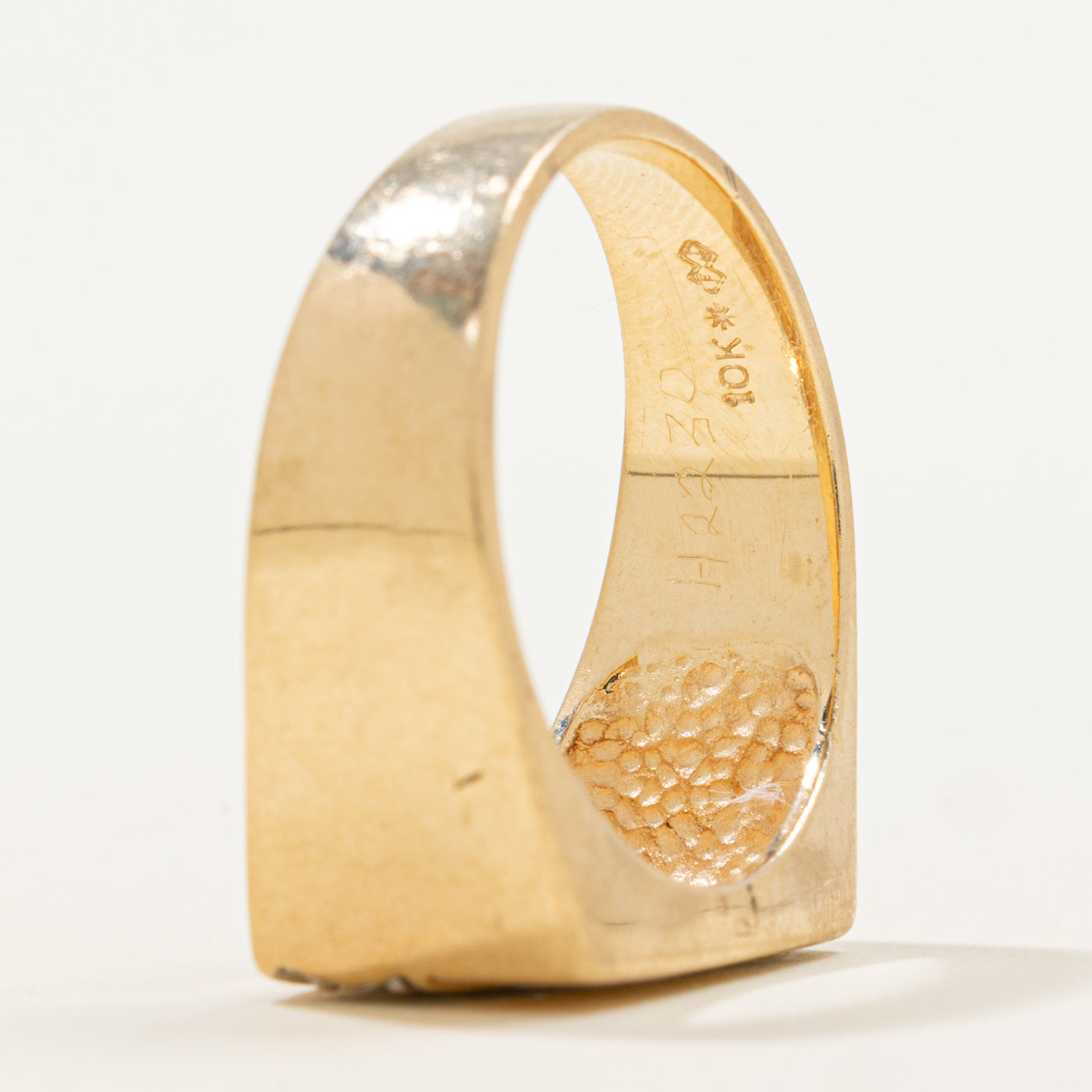 Diamond Flat Edge Ring | 0.12ctw | SZ 9.5 |