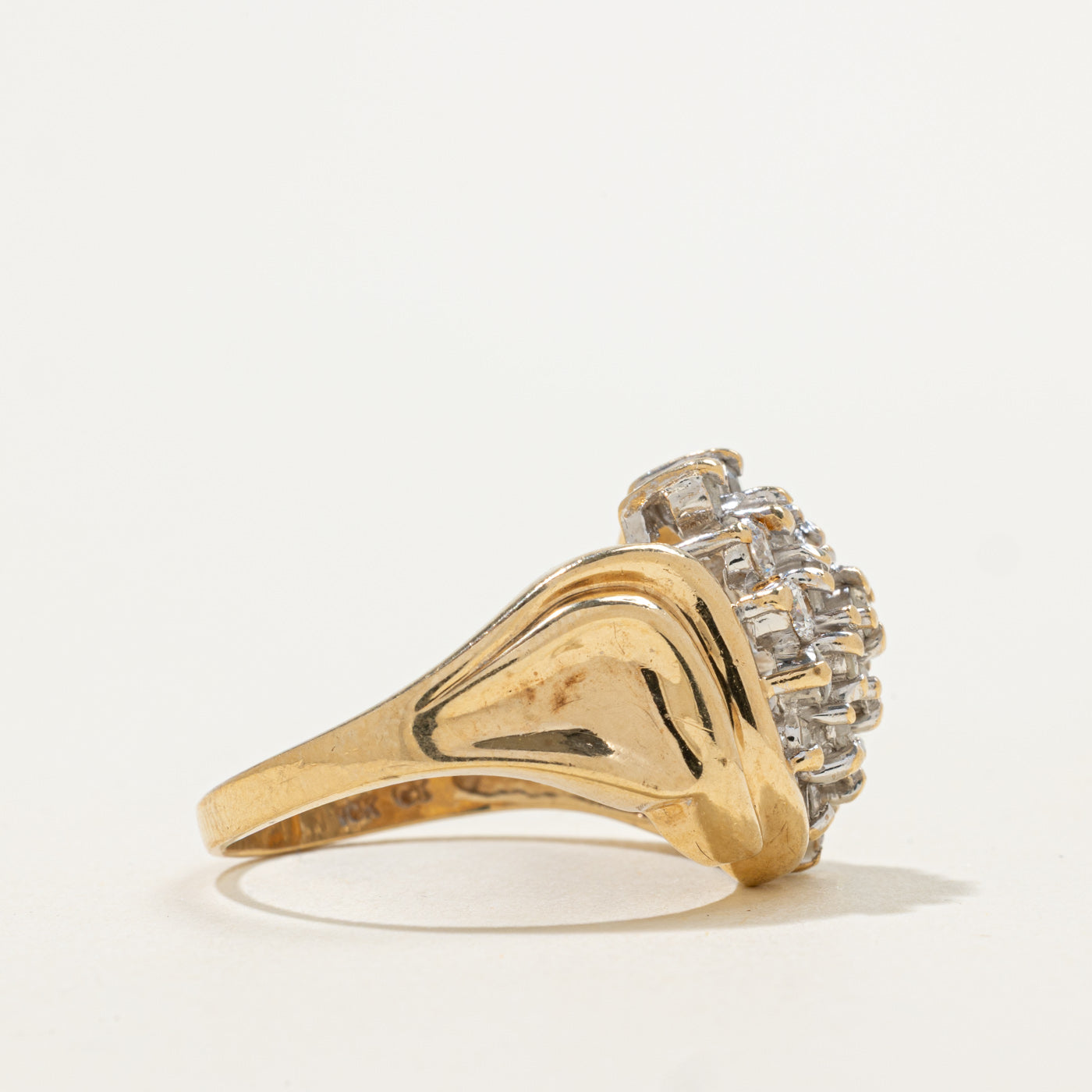 Cascade Diamond Cocktail Ring | 1.00ctw | SZ 8.75 |
