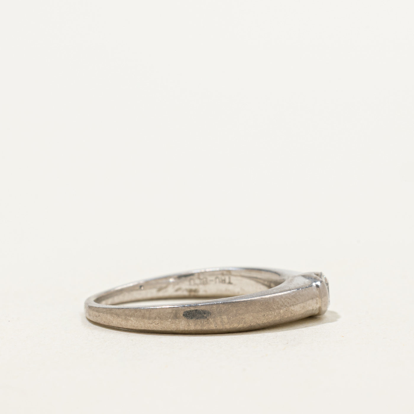 Bague solitaire diamant semi-clos Birks | 0,14 ct | Taille 4,75 | 