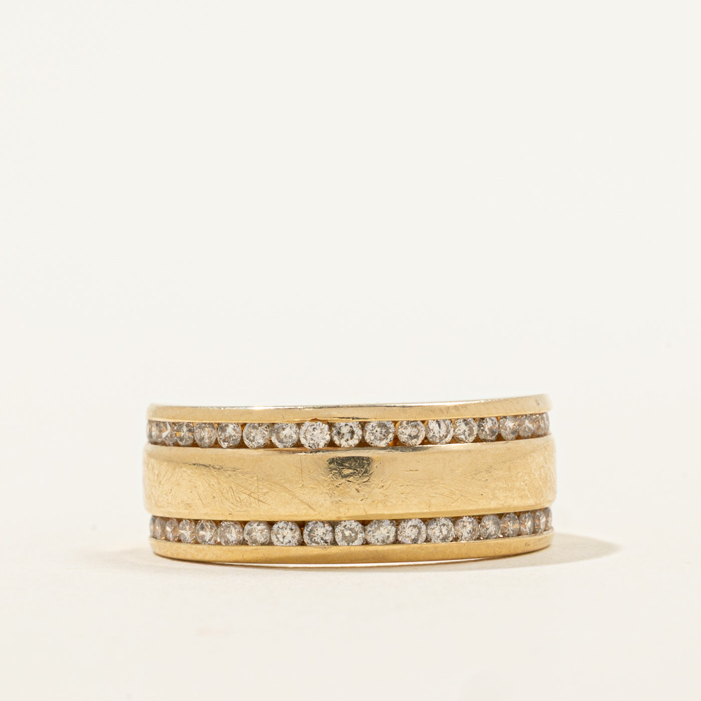 Bague sertie de diamants en canal | 0,40 ct | Taille 6,75 | 