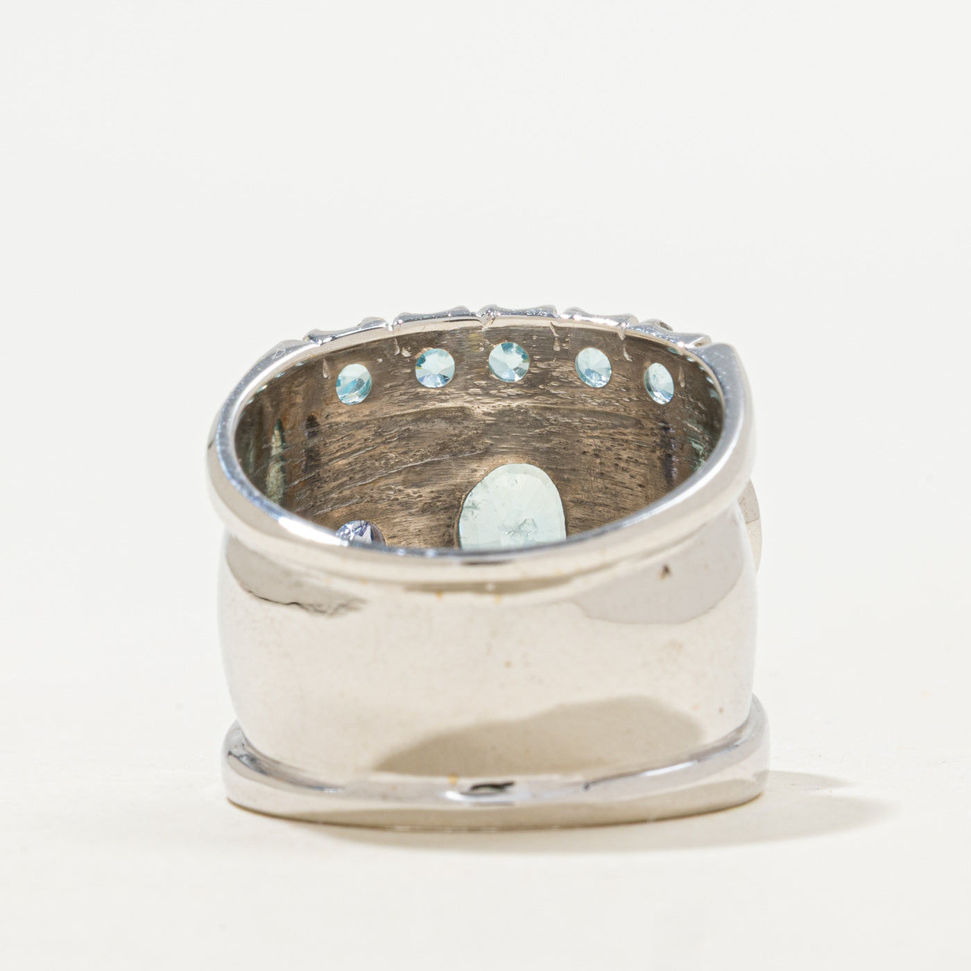 Blue Zircon & Tanzanite Cocktail Ring | 3.50ctw, 1.00ctw | SZ 7 |