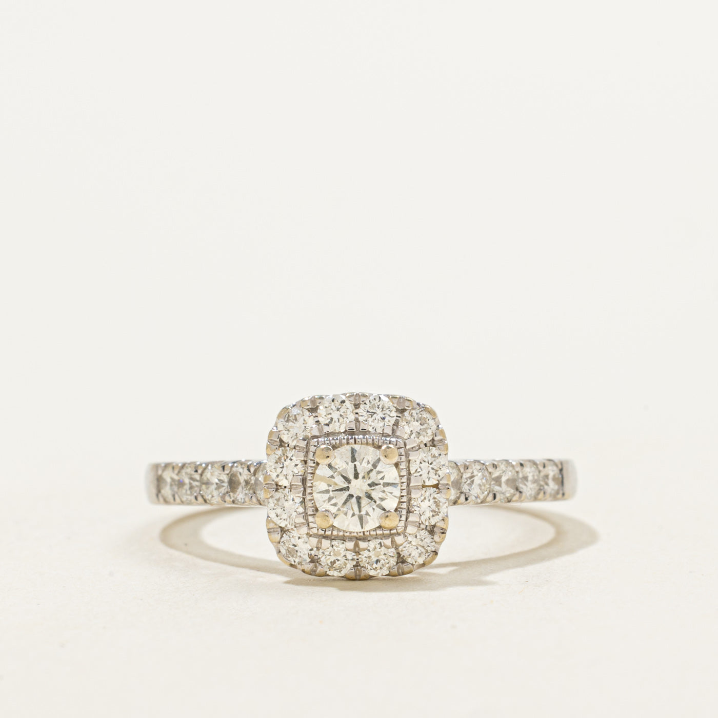 Diamond Halo Engagement 14k Ring | 0.61ctw | SZ 7 |