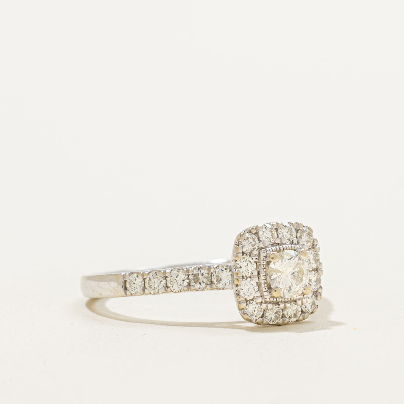 Diamond Halo Engagement 14k Ring | 0.61ctw | SZ 7 |