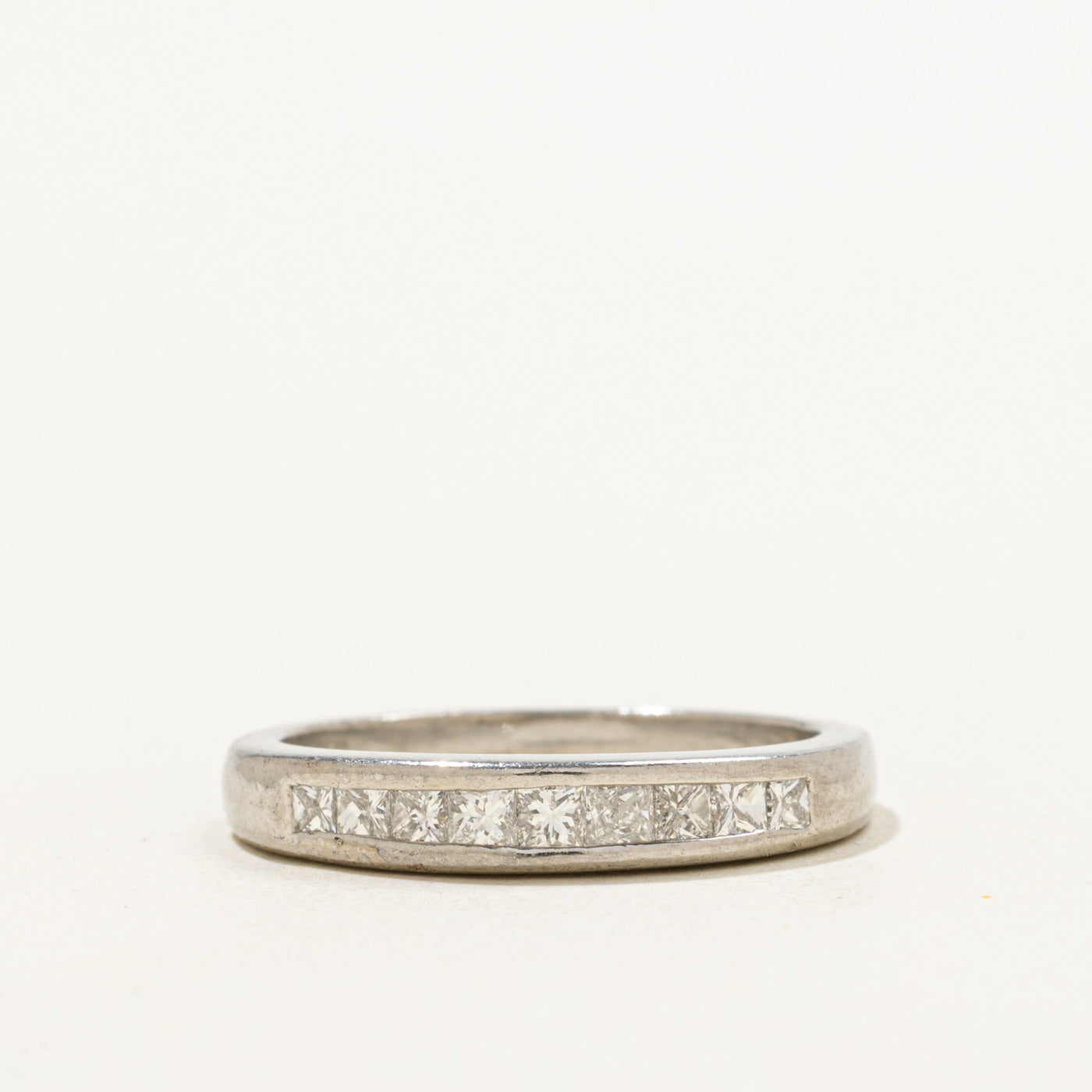 Platinum Channel Set Princess Cut Diamond Ring | 0.50 ctw | SZ 6.75 |