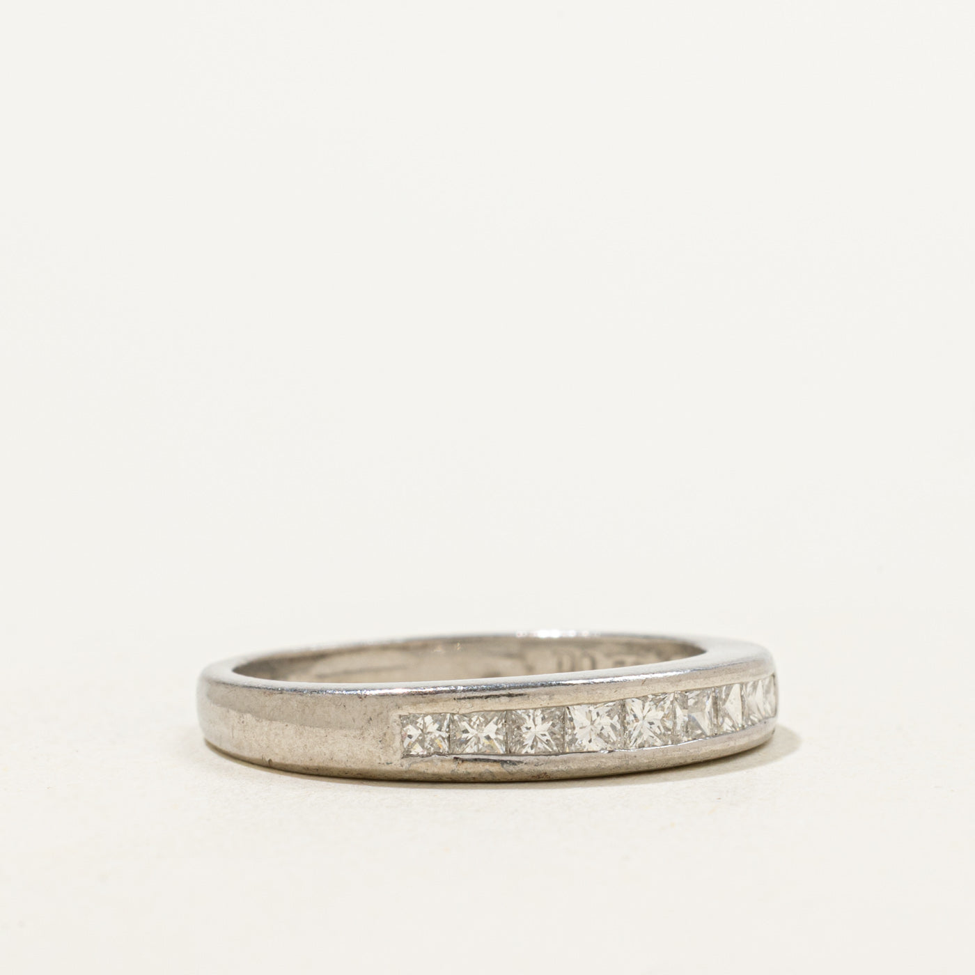 Platinum Channel Set Princess Cut Diamond Ring | 0.50 ctw | SZ 6.75 |