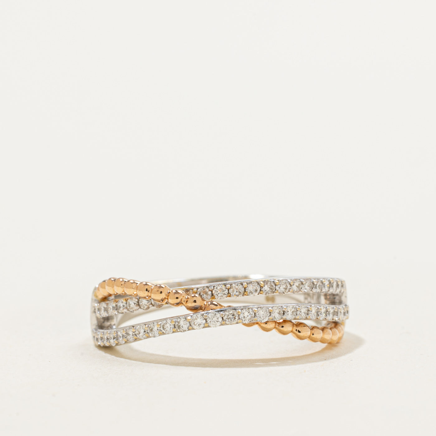 Bypass Diamond 18k Ring | 0.25ctw | SZ 6.25 |
