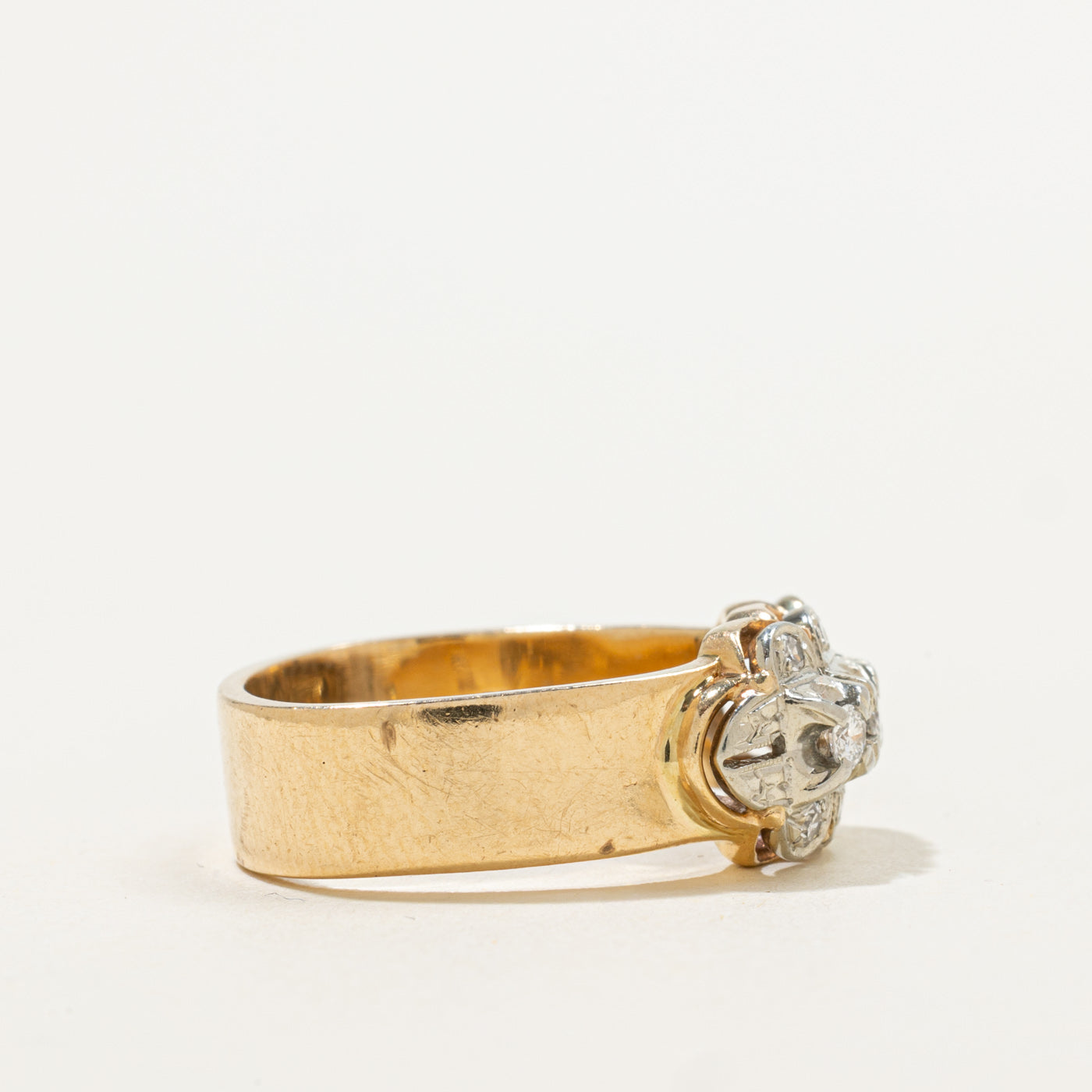 Two Tone Gold Diamond Ring | 0.16ctw | SZ 7.25 |