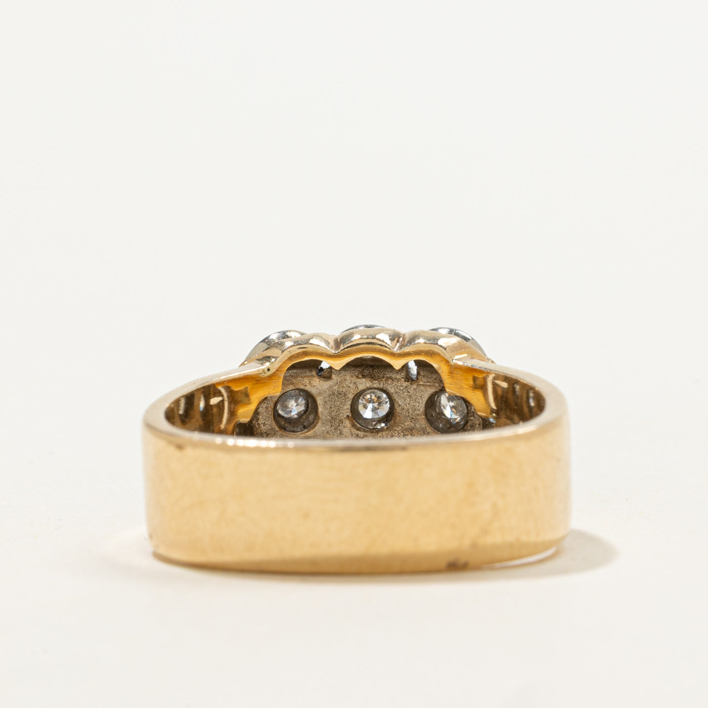 Two Tone Gold Diamond Ring | 0.16ctw | SZ 7.25 |