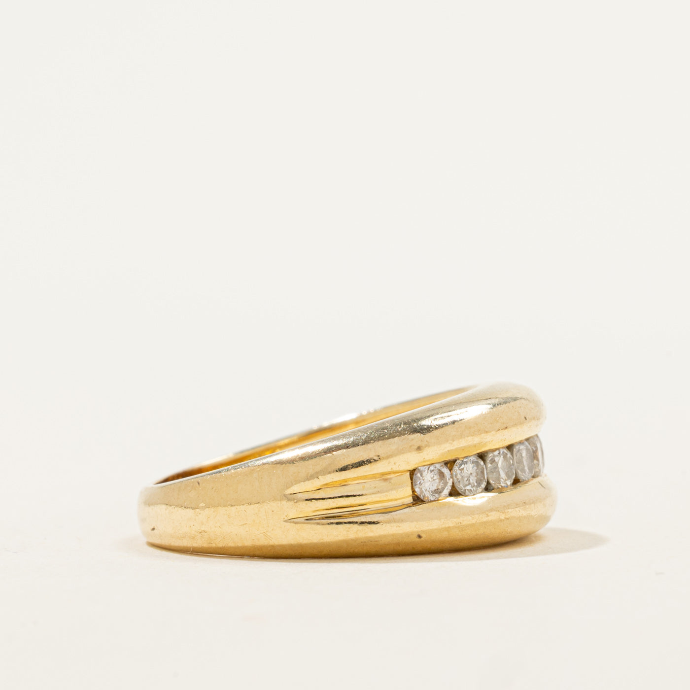 Bague sertie de diamants en canal | 0,40 ct | Taille 7 | 