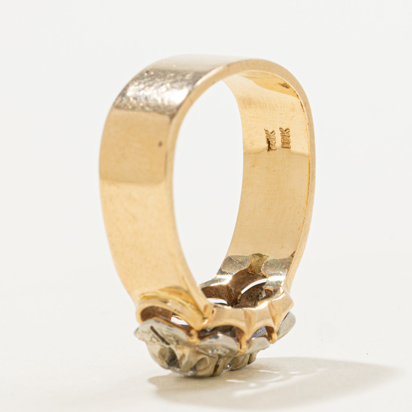 Two Tone Gold Diamond Ring | 0.16ctw | SZ 7.25 |