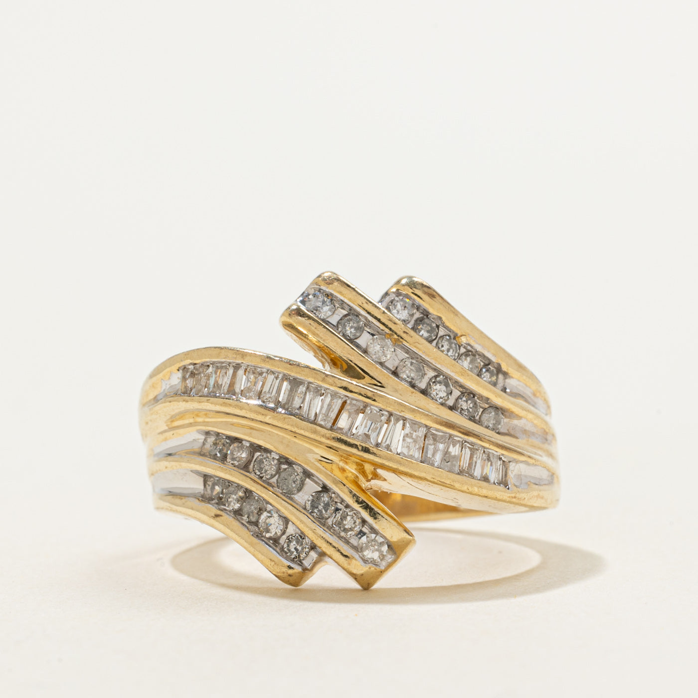 Bypass Channel Diamond Wide Ring | 0.54ctw | SZ 6 |