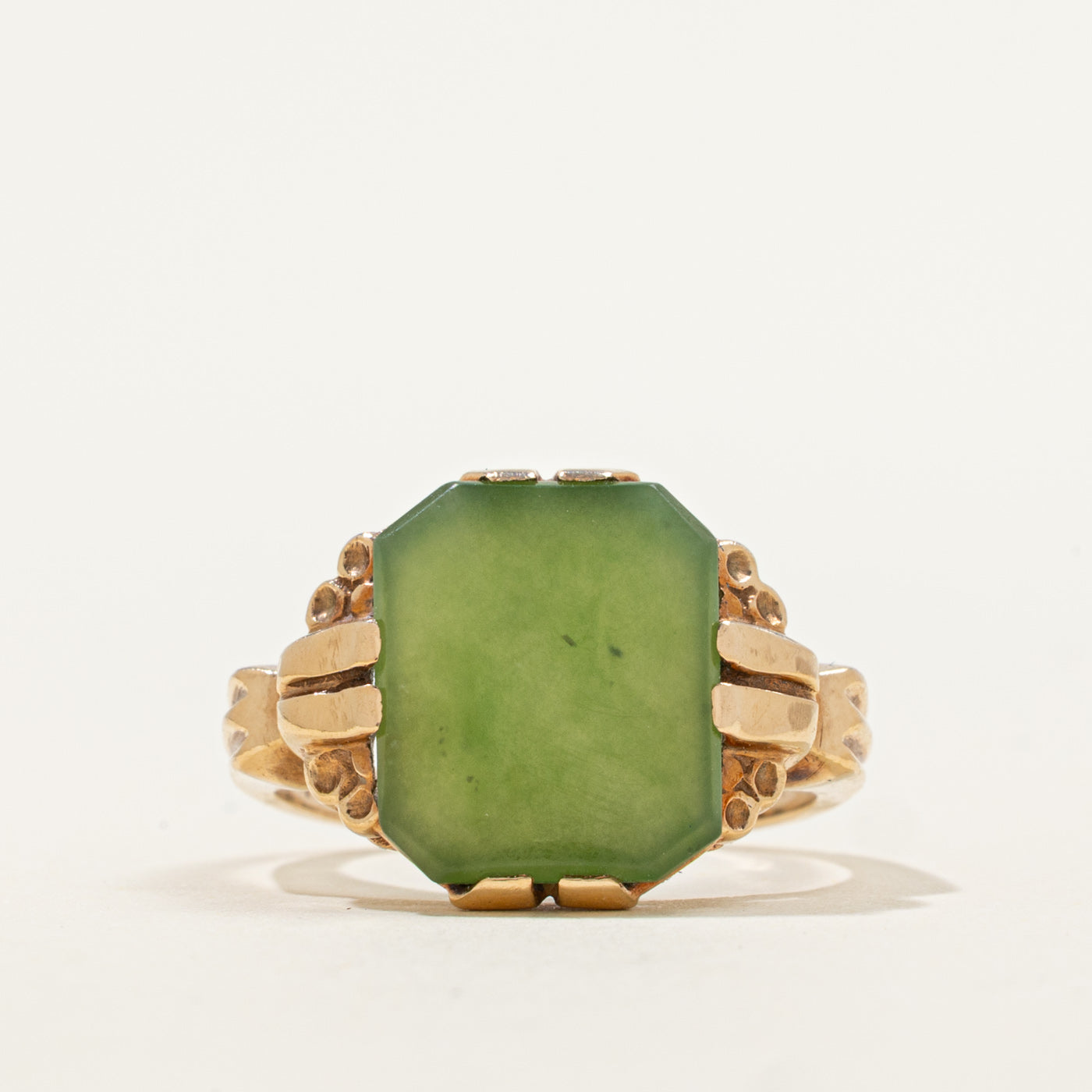 Nephrite Jade Cocktail Ring | 2.80ct | SZ 5.5 |