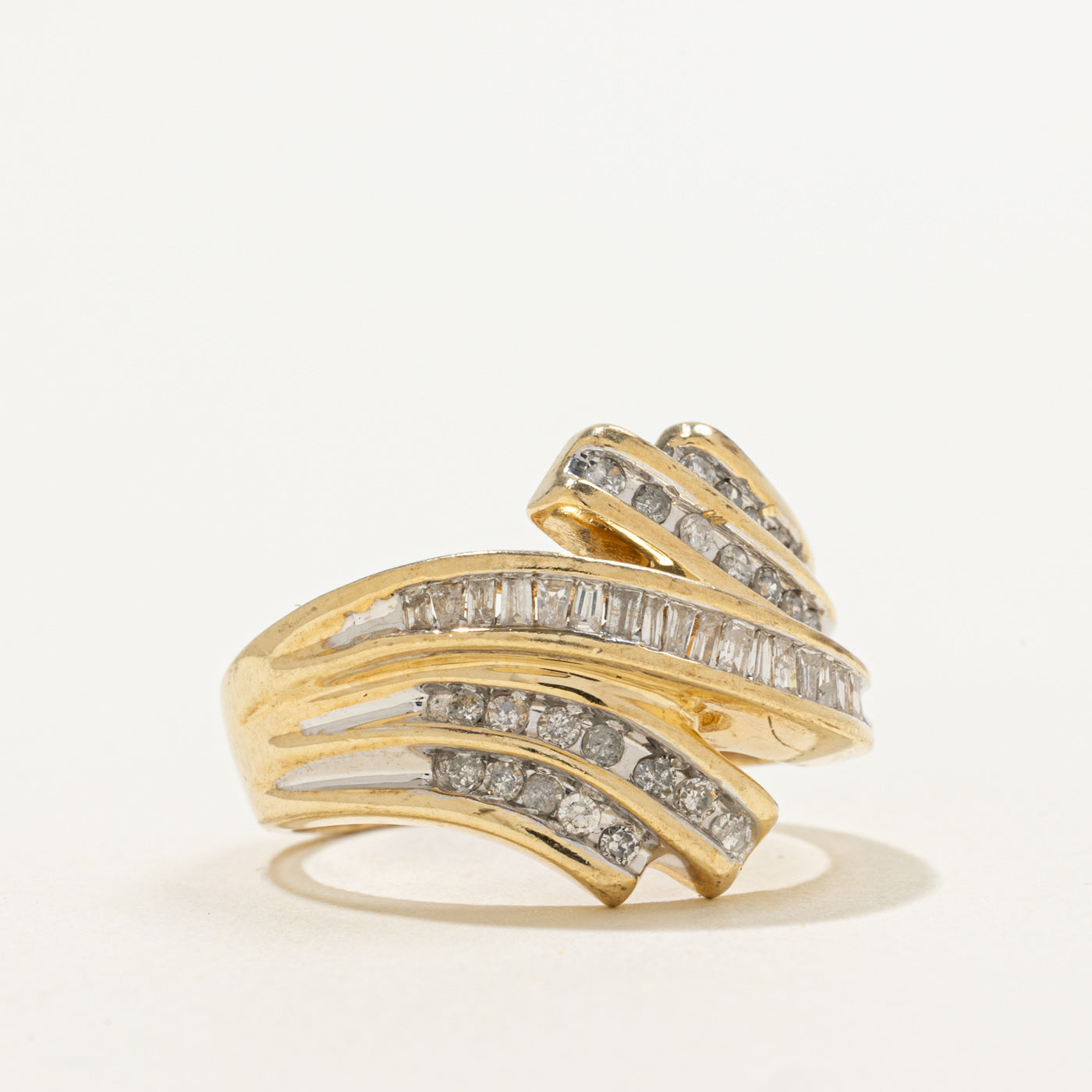 Bypass Channel Diamond Wide Ring | 0.54ctw | SZ 6 |