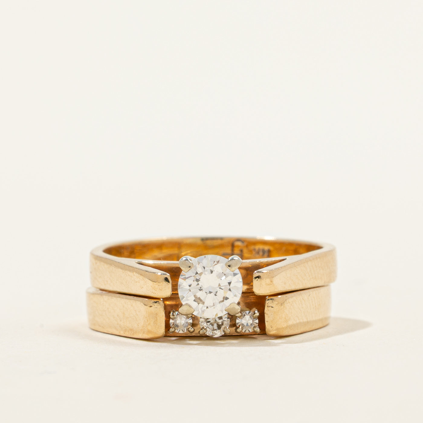 Diamond Wedding Ring Set | 0.45ctw | SZ 5.75 |