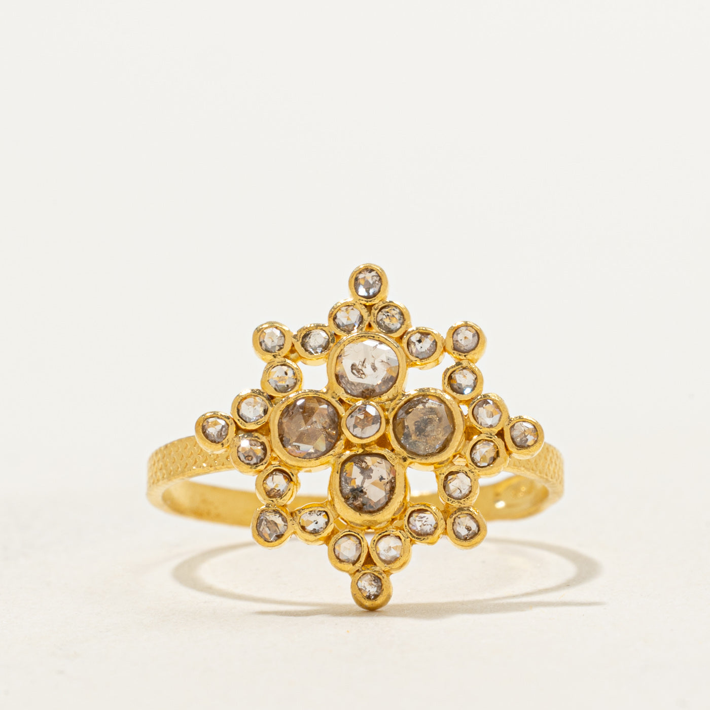 Rose Cut Diamond Cluster Ring | 0.50ctw | SZ 6 |