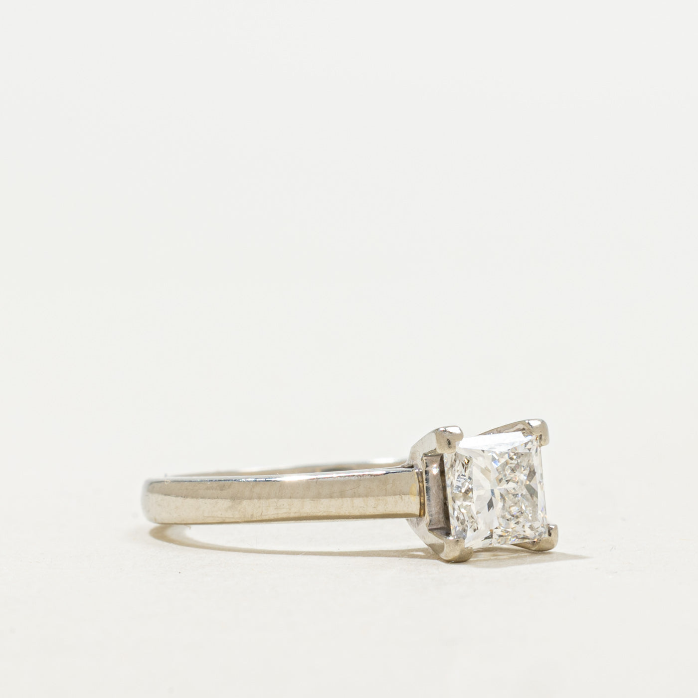 Solitaire Princess Diamond Engagement Ring | 0.92ct | VVS1, G | SZ 5.5
