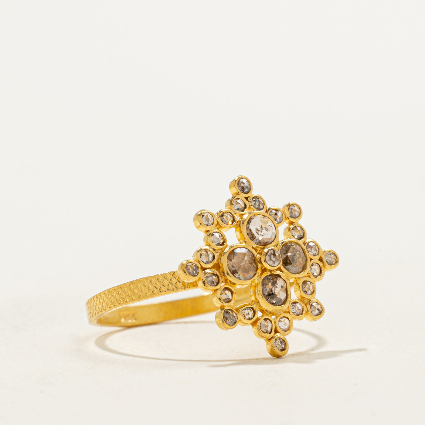 Bague sertie de diamants taille rose | 0,50 ct | Taille 6 | 