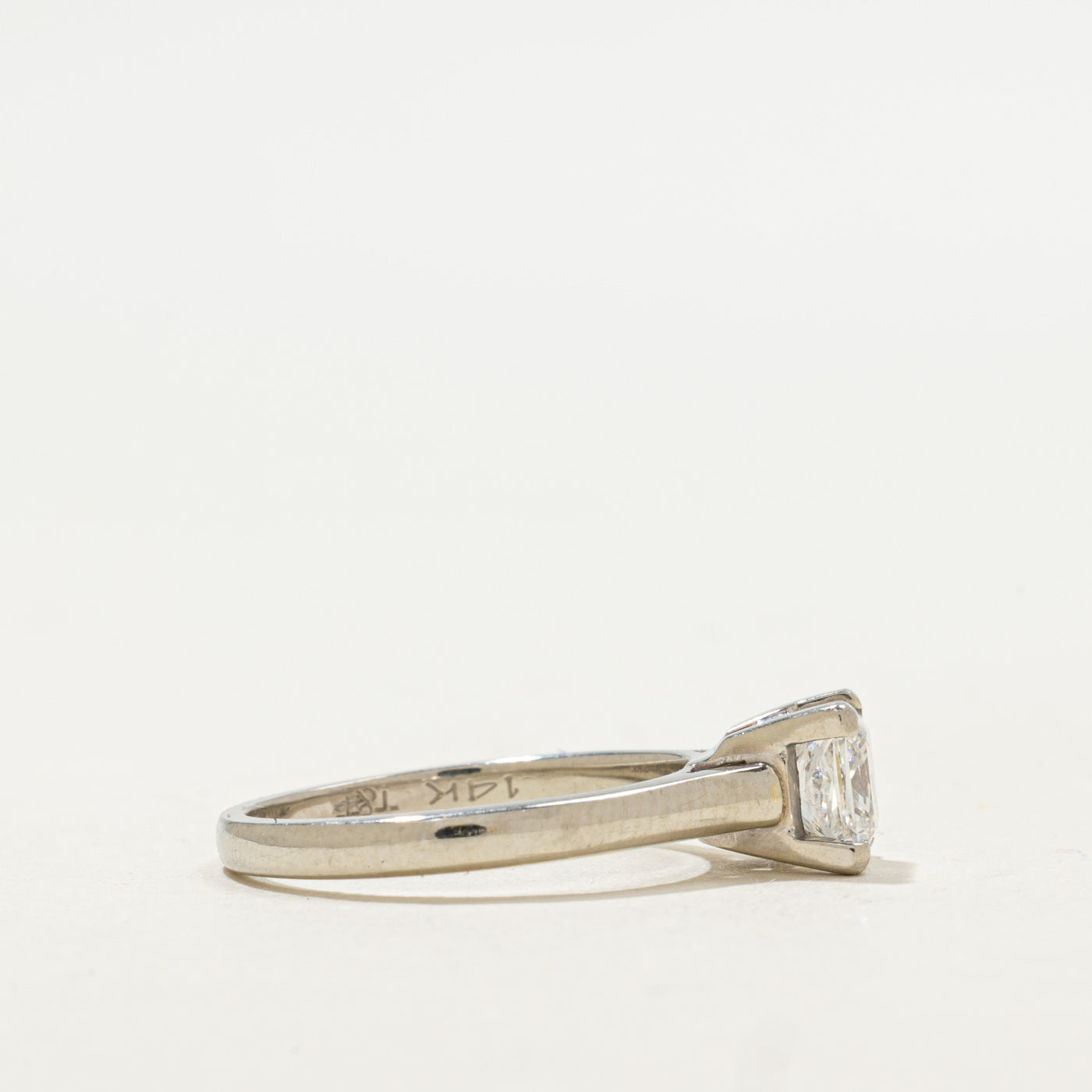 Solitaire Princess Diamond Engagement Ring | 0.92ct | VVS1, G | SZ 5.5