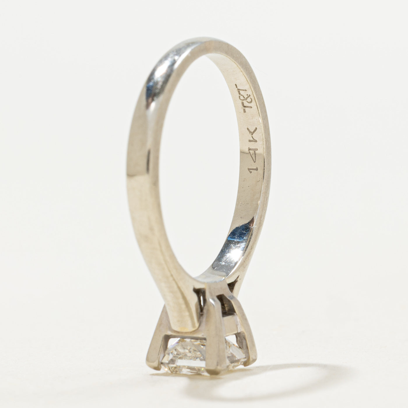 Solitaire Princess Diamond Engagement Ring | 0.92ct | VVS1, G | SZ 5.5