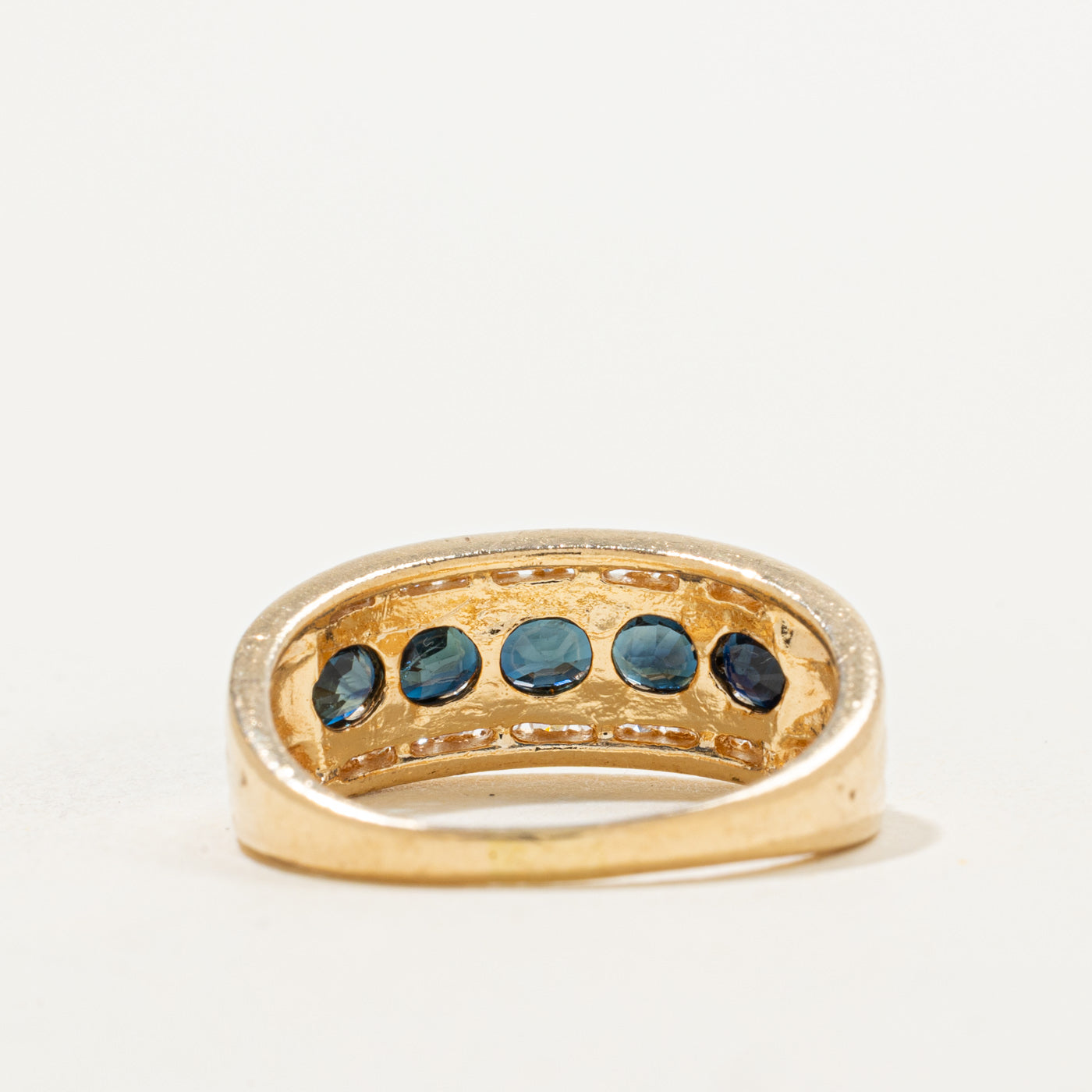 Diamond & Sapphire Tapered Band | 1.20ctw, 0.23ctw | SZ 6 |