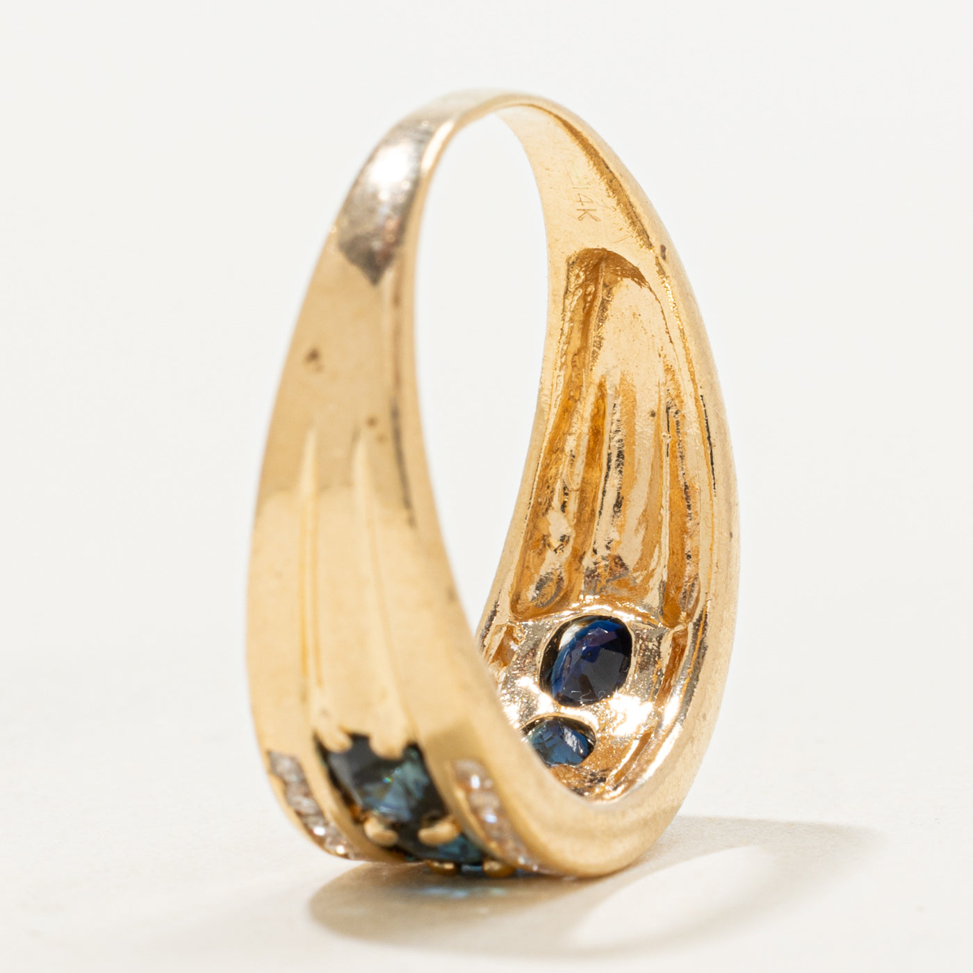 Diamond & Sapphire Tapered Band | 1.20ctw, 0.23ctw | SZ 6 |