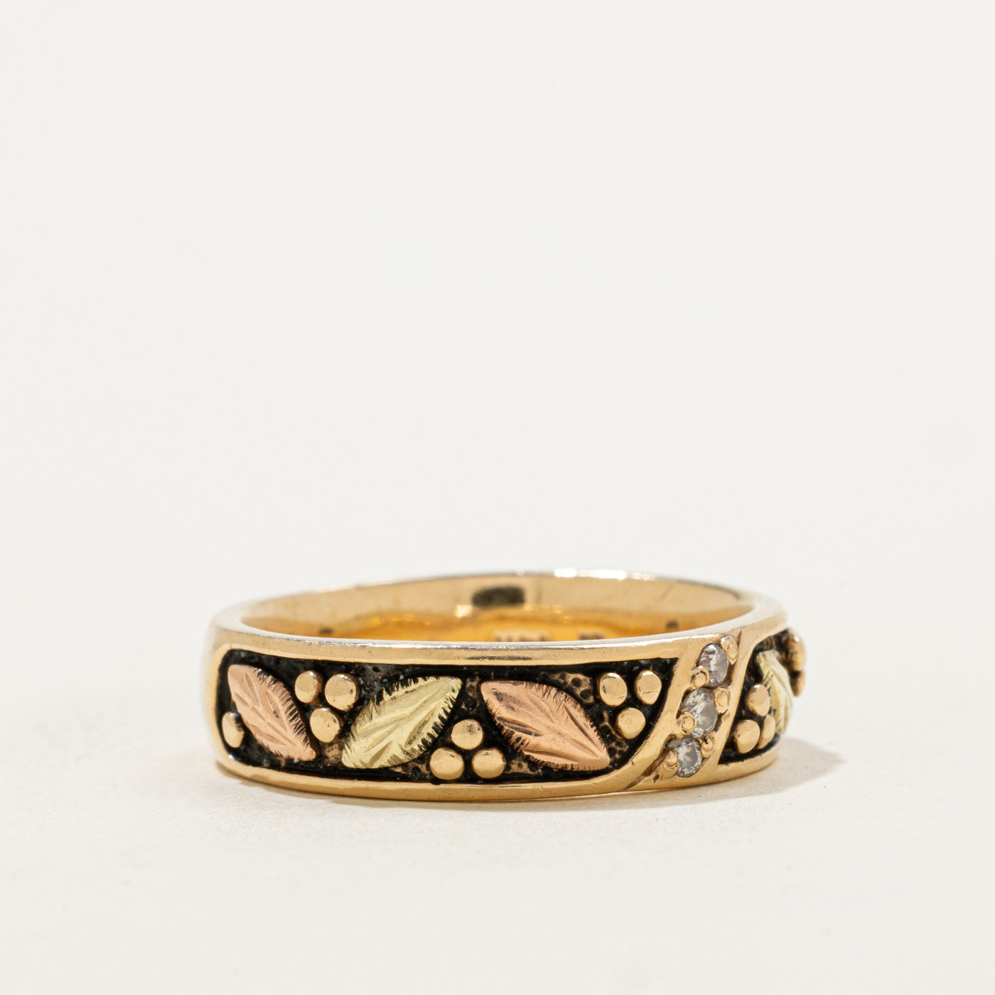 Two Tone Diamond 14k Ring | SZ 9.5 |
