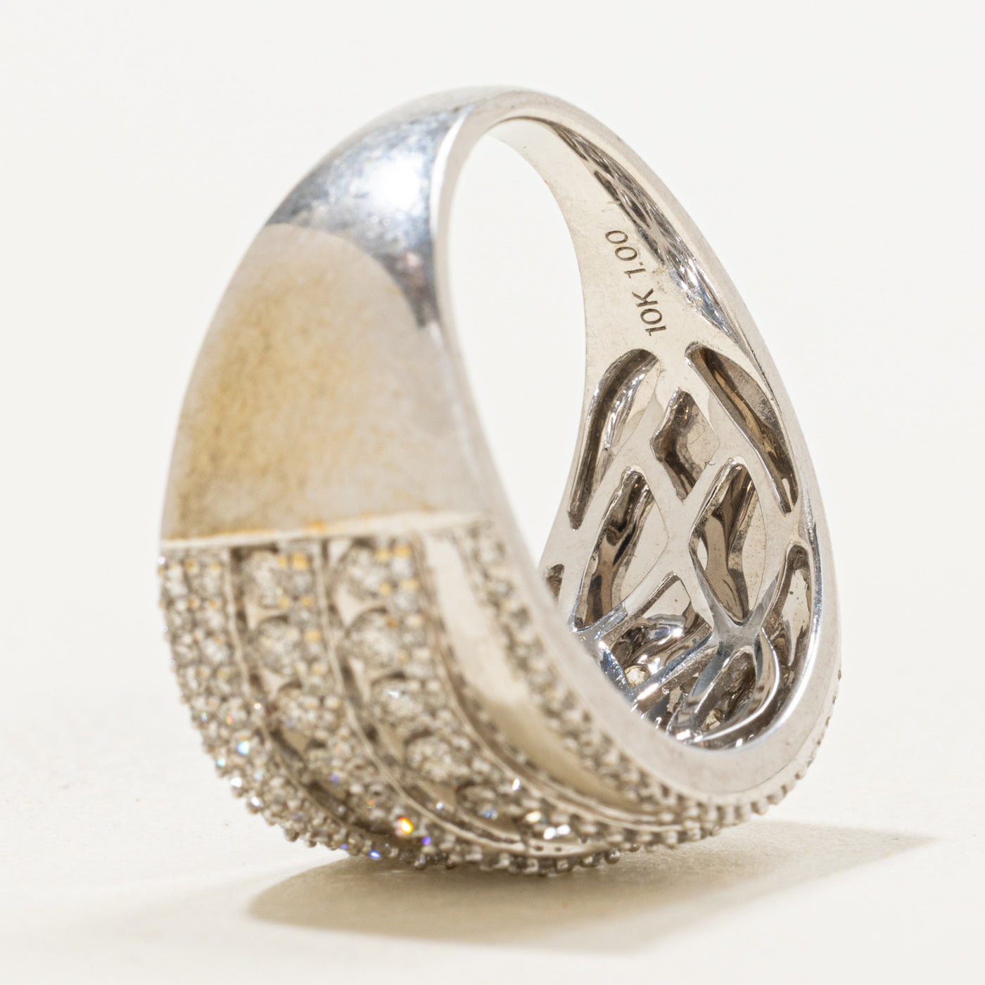 Diamond Swirl Wide Band | 1.00ctw | SZ 7.5 |