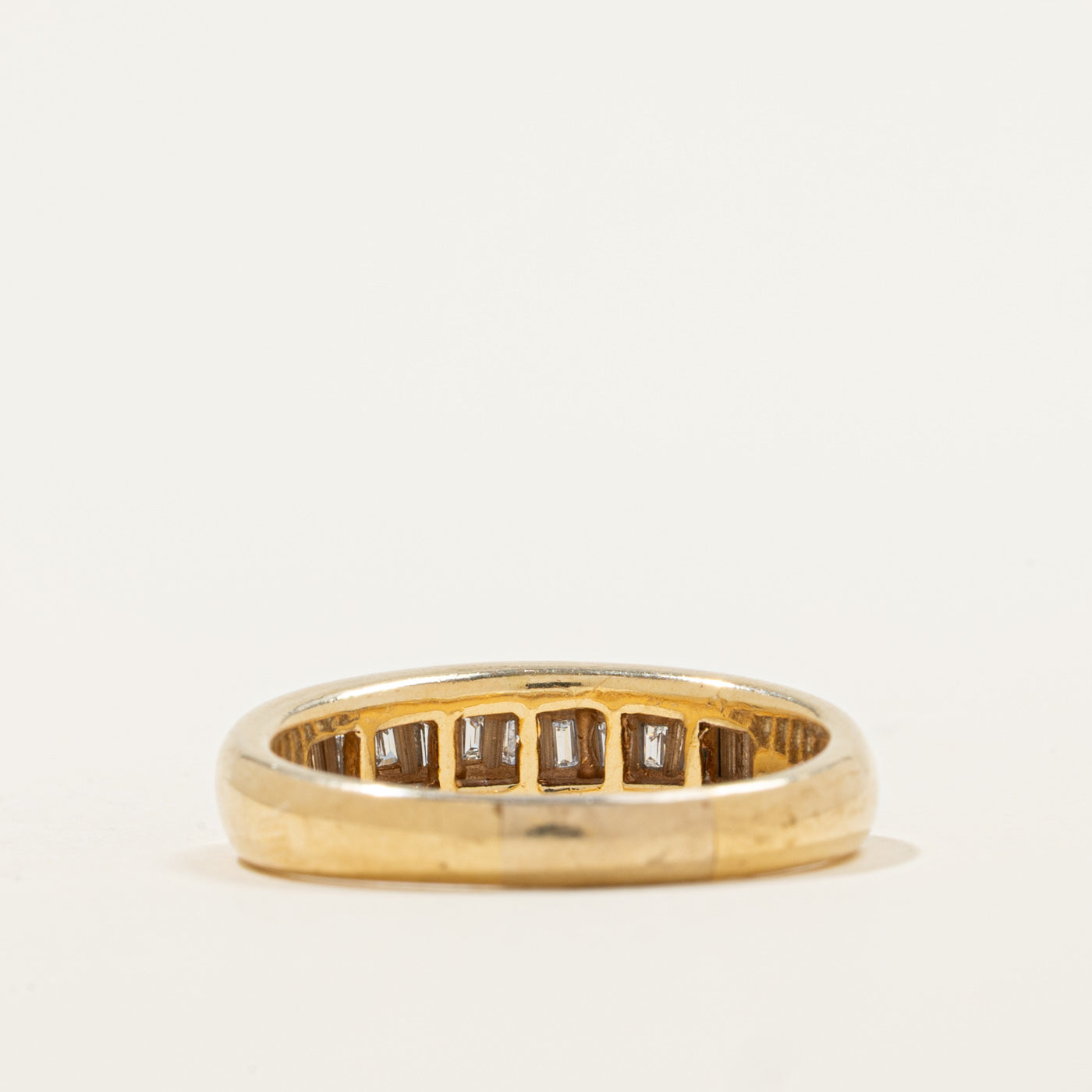 Bague en diamant taille baguette | 0,11 ct | Taille 8,75 | 