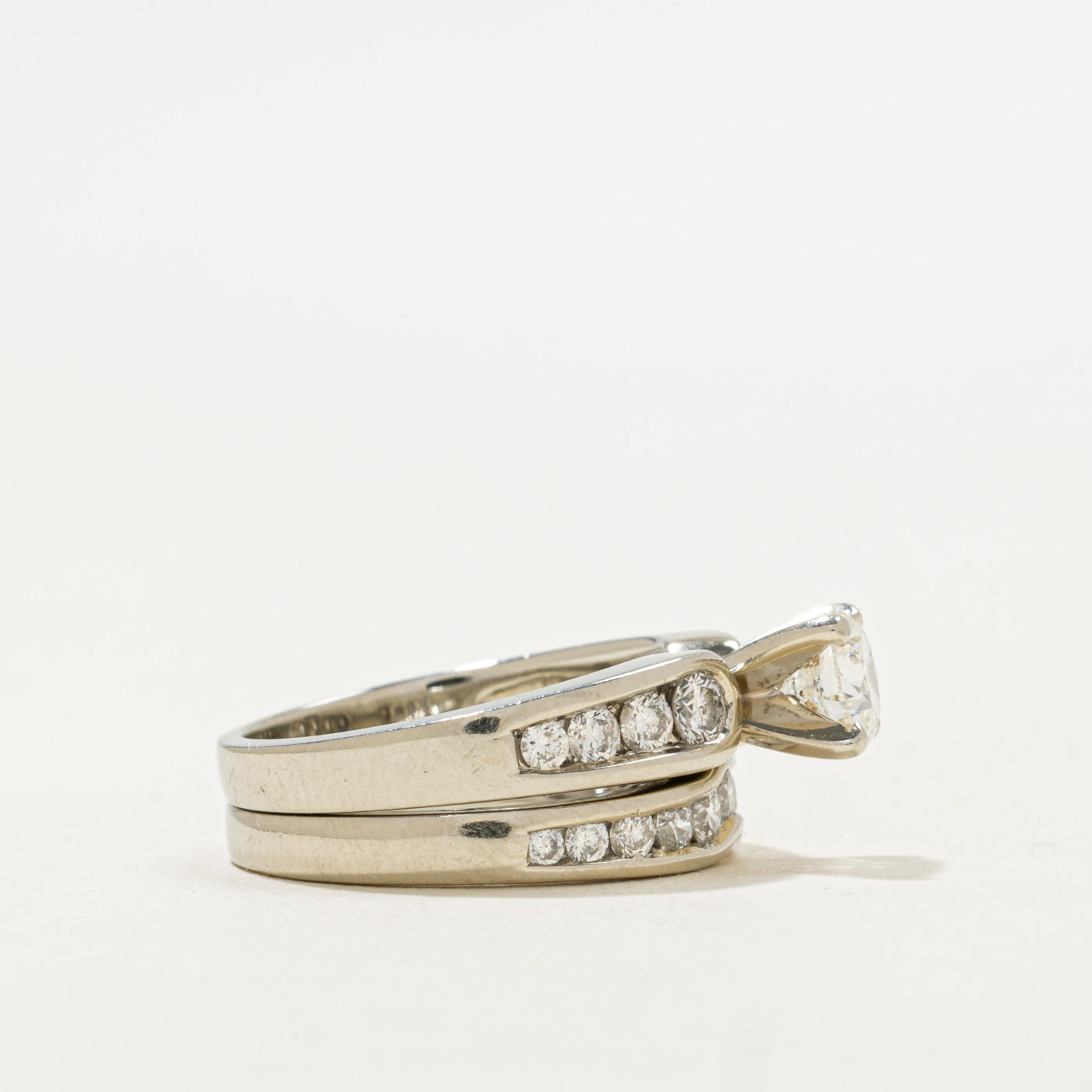 Classic Diamond Wedding Set | 1.54ctw | SZ 5.5 |