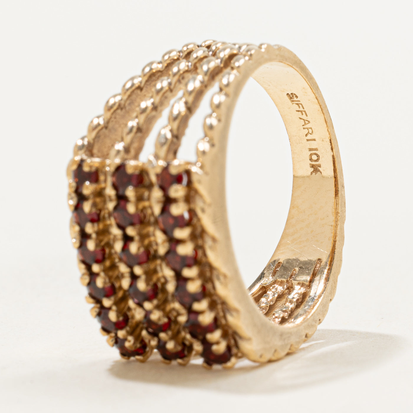 Triple Row Garnet Ring | 0.55ctw | SZ 6.25 |