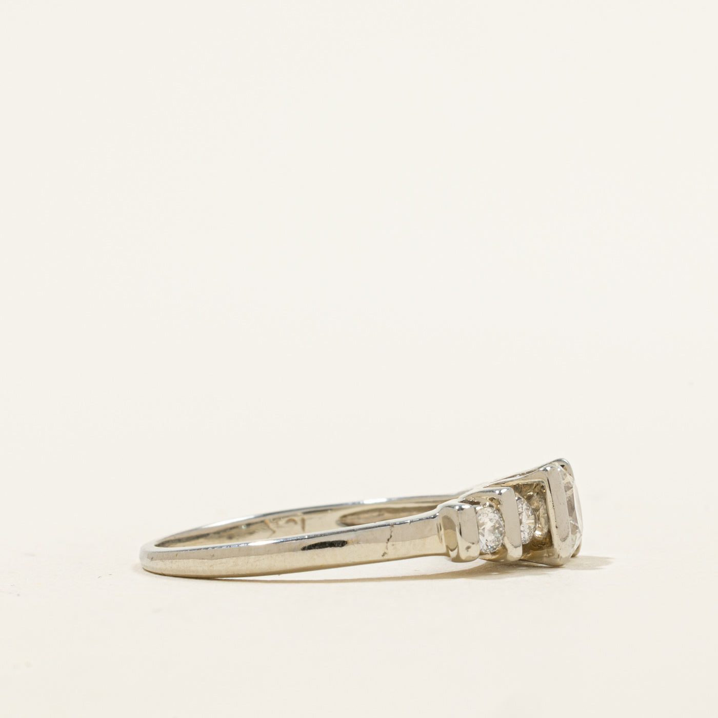 Tension Set Five Stone Diamond Ring | 0.80ctw | SZ 6.75 |