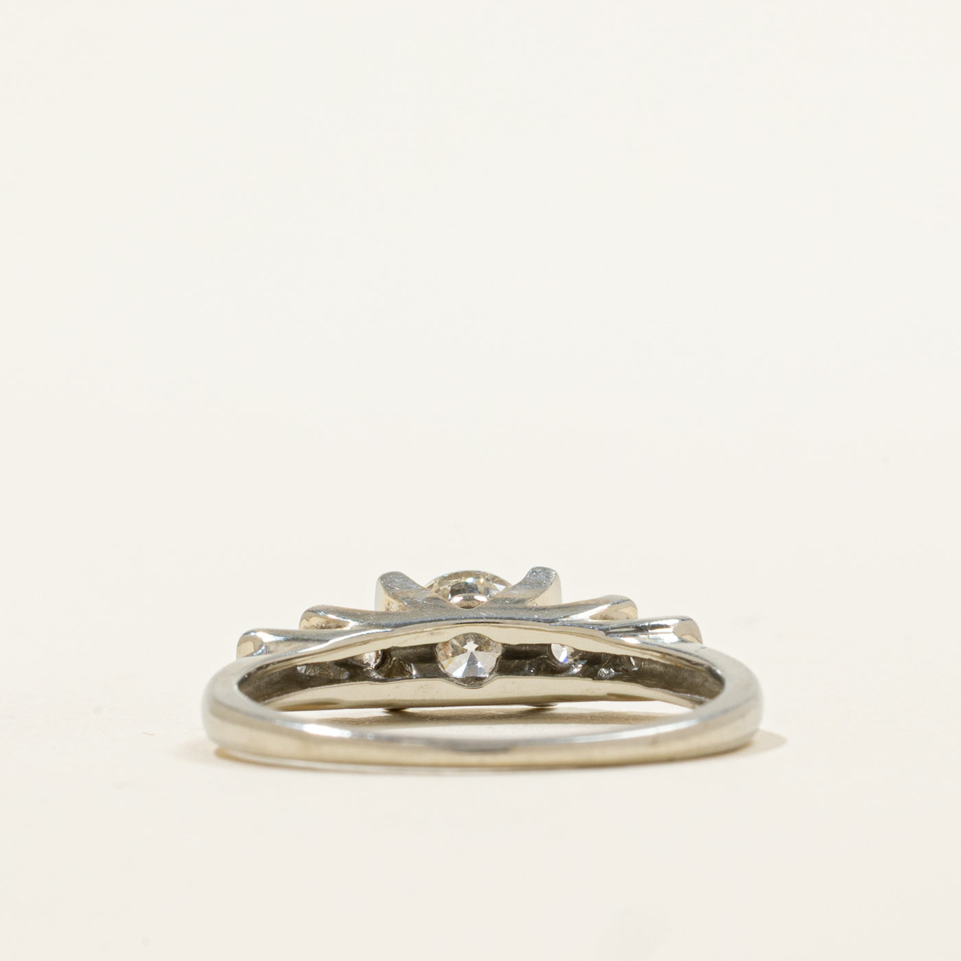 Tension Set Five Stone Diamond Ring | 0.80ctw | SZ 6.75 |