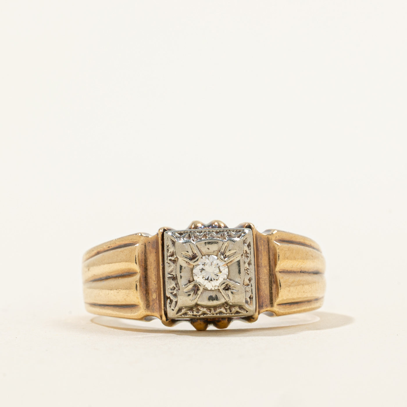 Bague sertie de diamants illusion | 0,10 ct | Taille 9 | 