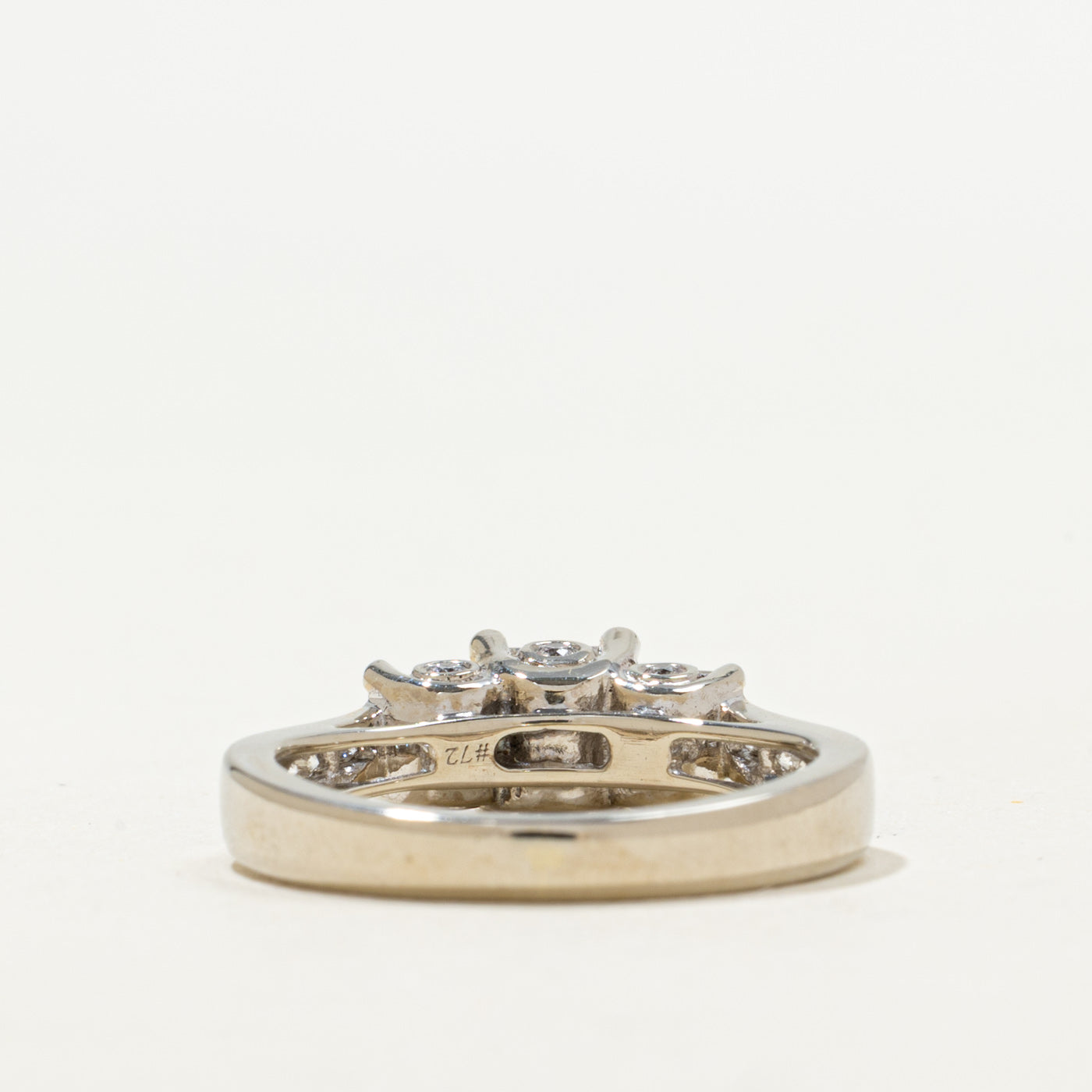 Three Stone Princess Cut Diamond Accent Ring | 1.35ctw | SZ 4.75 |