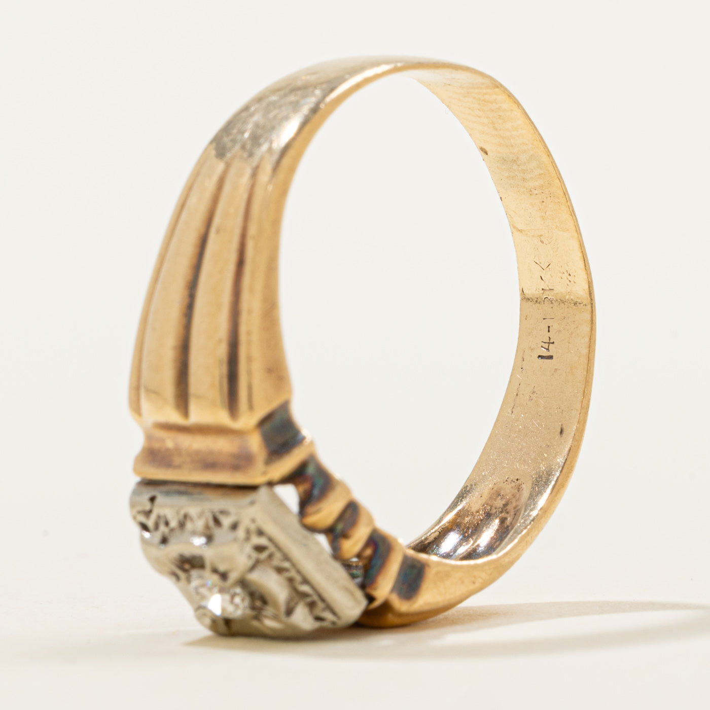 Bague sertie de diamants illusion | 0,10 ct | Taille 9 | 