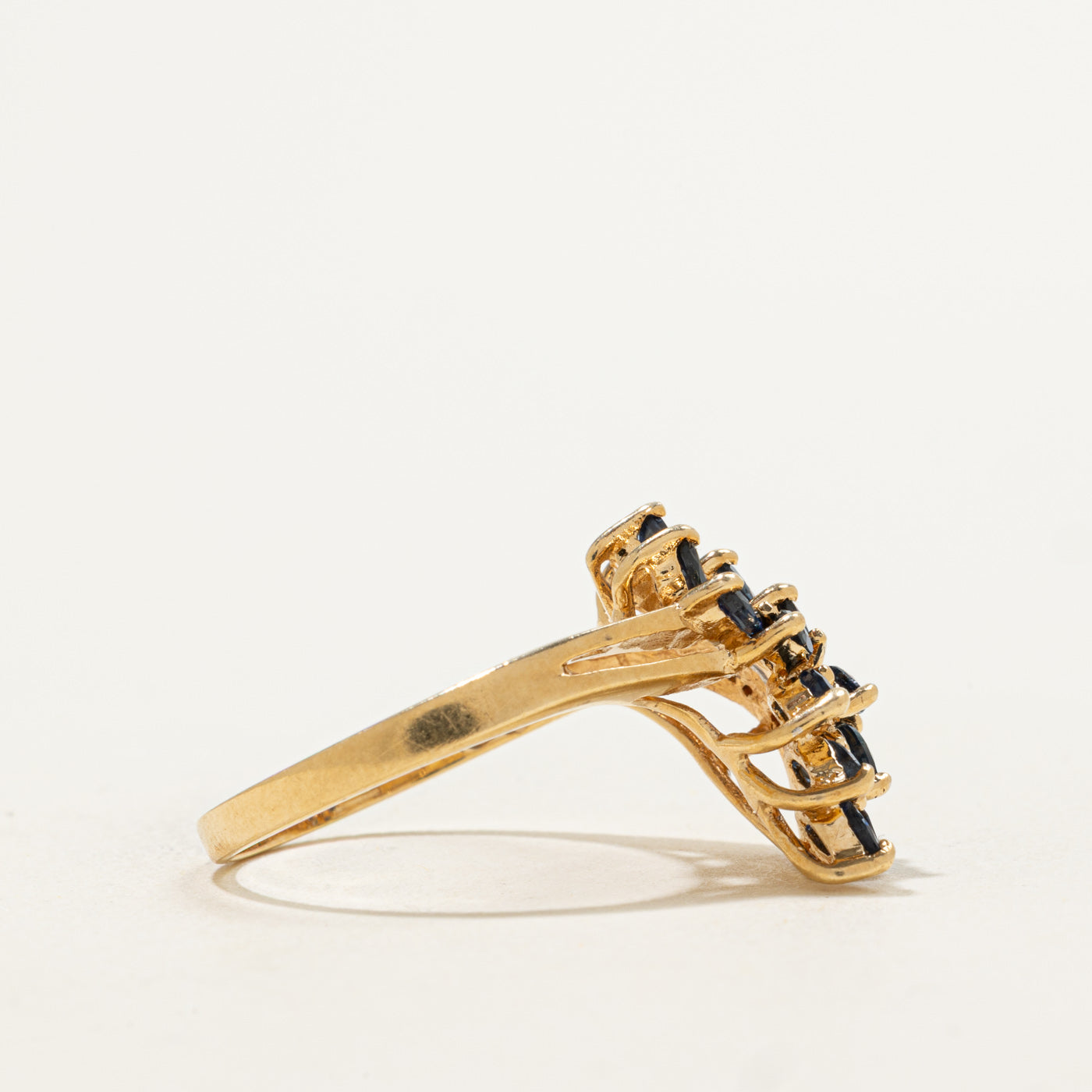 Sapphire & Diamond Cascade Ring | 1.00ctw, 0.03ctw | SZ 6.5 |