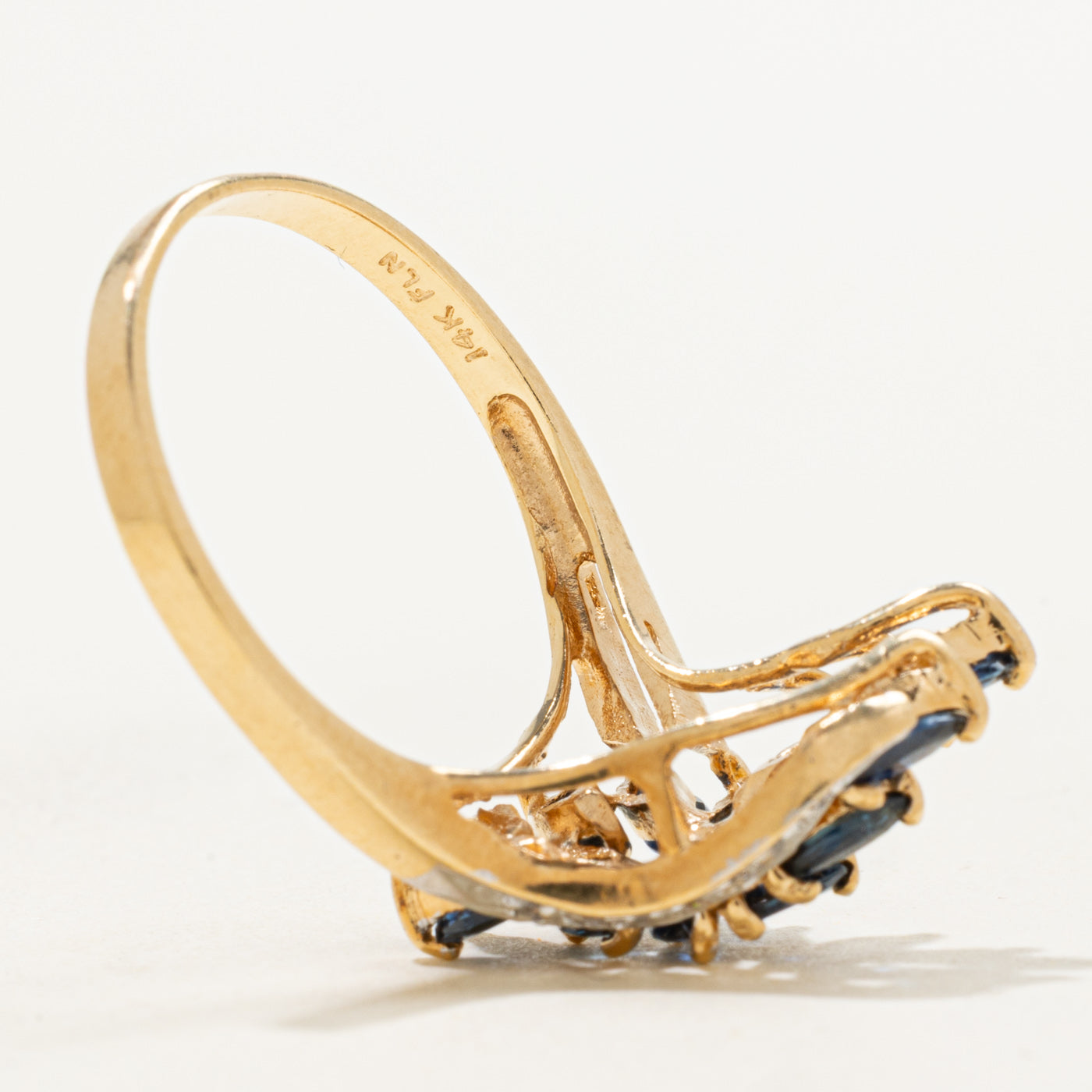 Sapphire & Diamond Cascade Ring | 1.00ctw, 0.03ctw | SZ 6.5 |