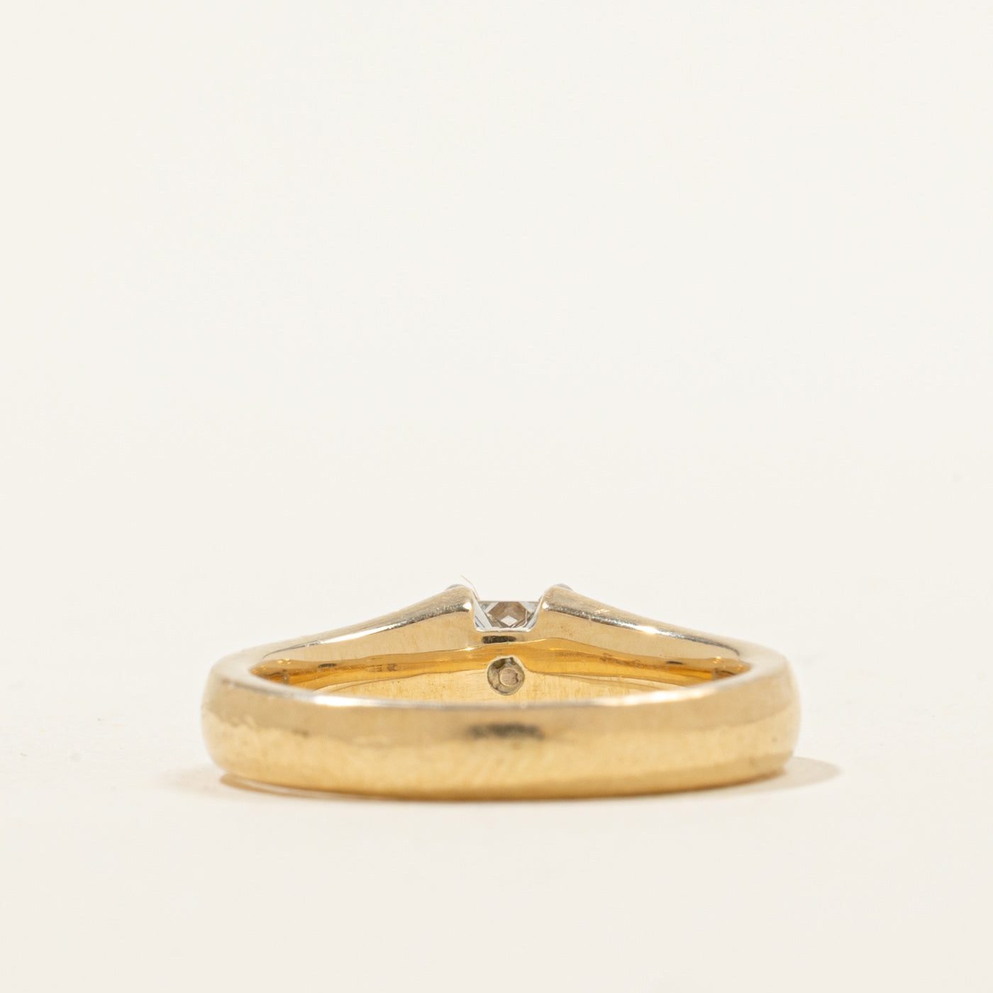 Bague de fiançailles en diamant taille princesse sertie de diamants | 0,50 ct | Taille 5,25 | 