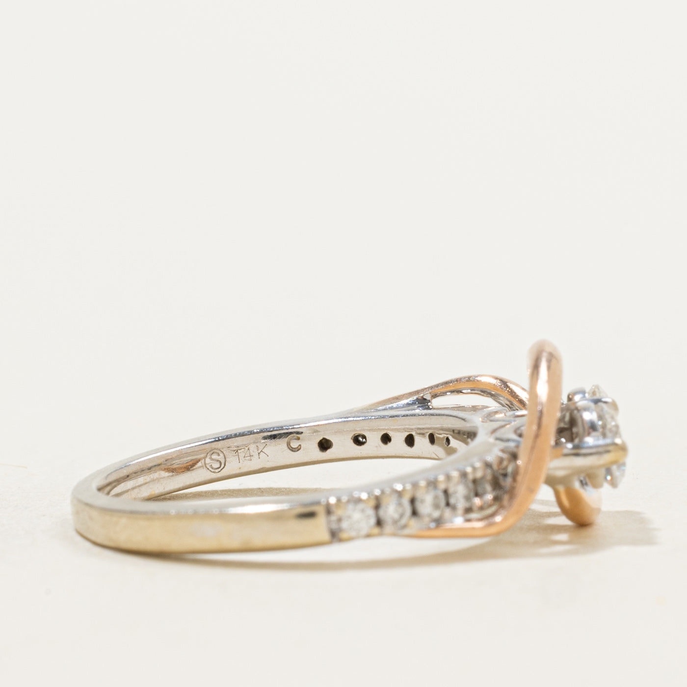 Ensemble de mariage en diamant Toi ei Moi | 0,71ctw | Taille 5 | 