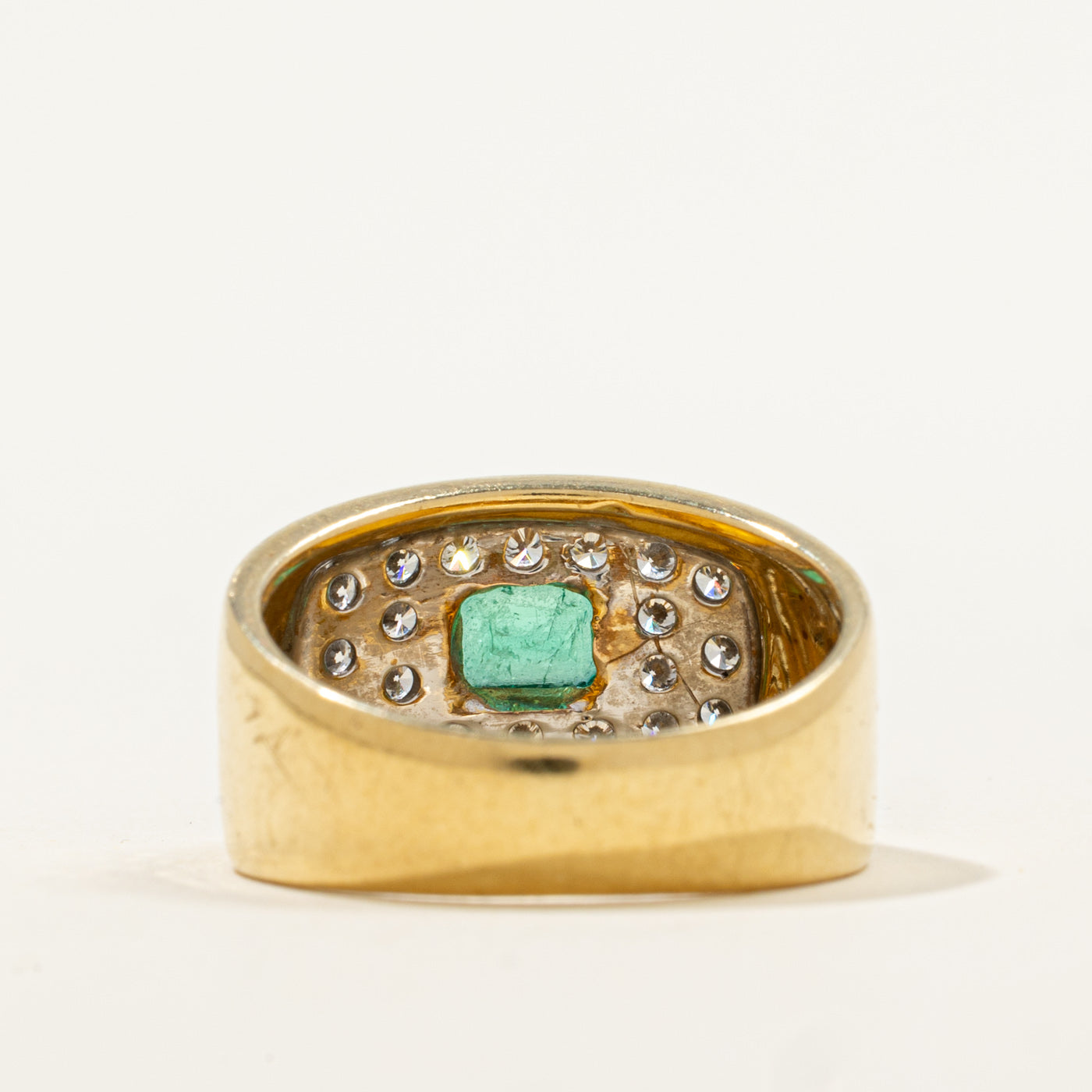 Emerald and Diamond Ring | 0.50ct Emerald, 0.50ctw Diamonds | SZ 7.5