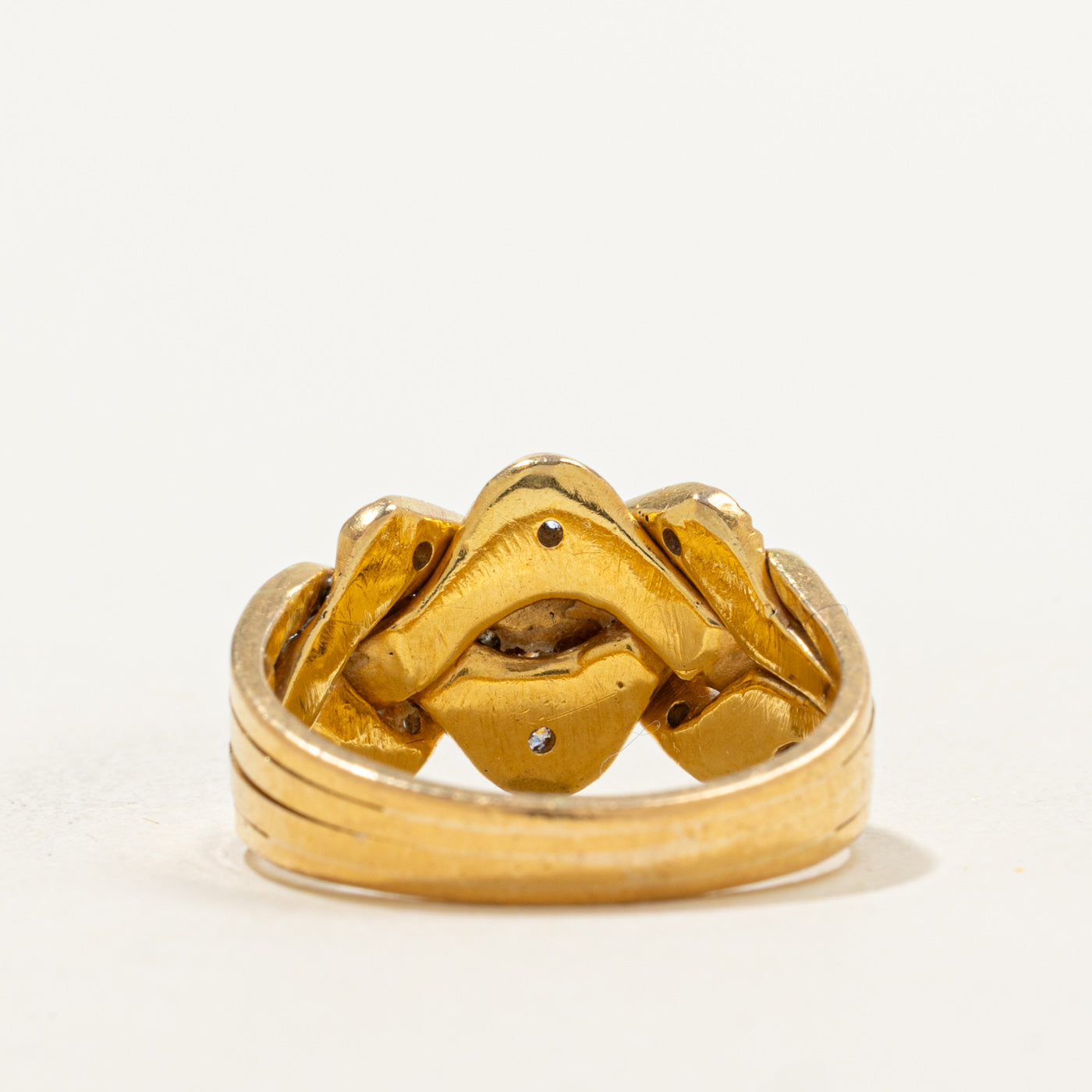 Soldered Diamond Puzzle Ring | 0.20ctw | SZ 6.5 |