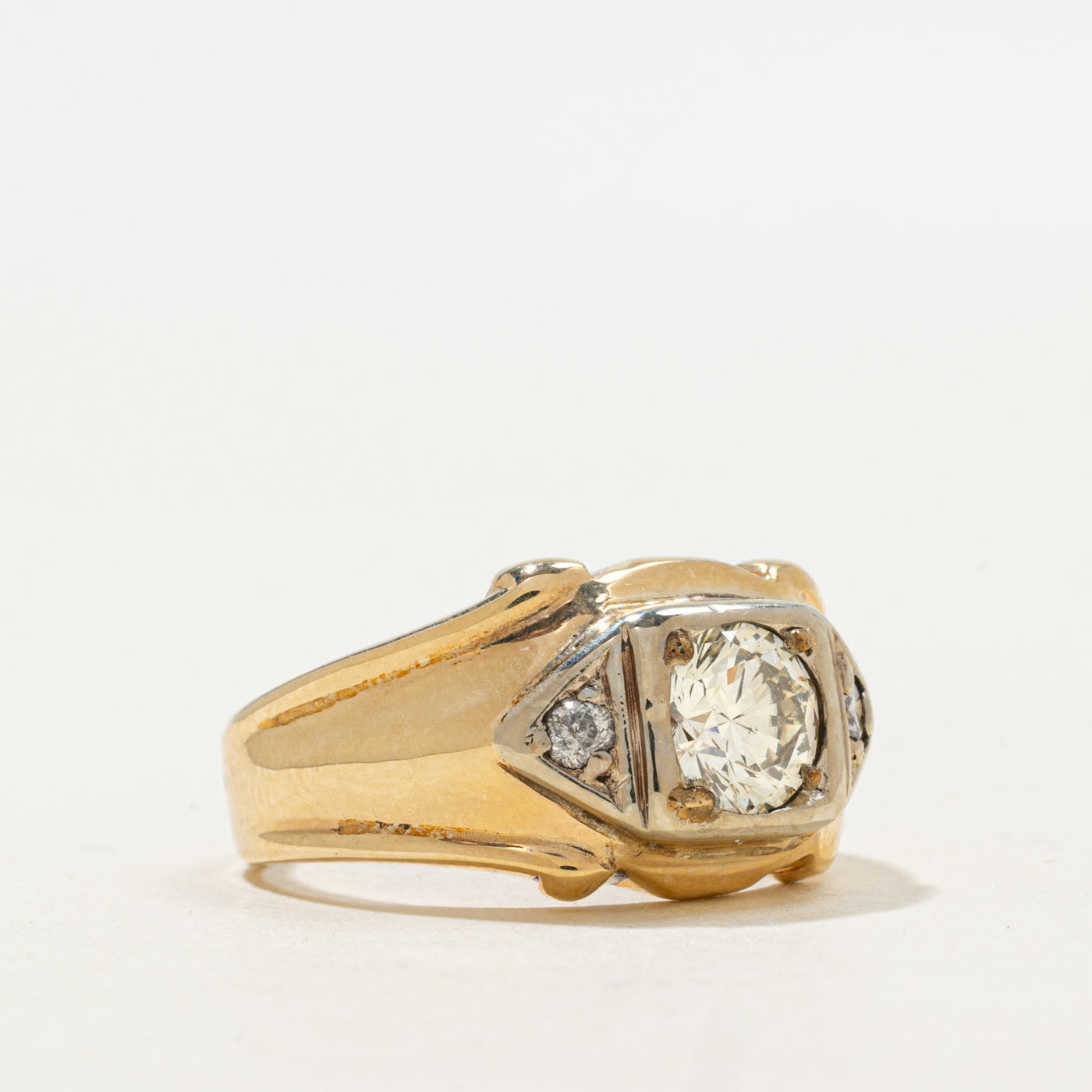 Vintage Round Brilliant Cut Diamond Ring | 1.14ctw SI1 L/M | SZ 8.5 |